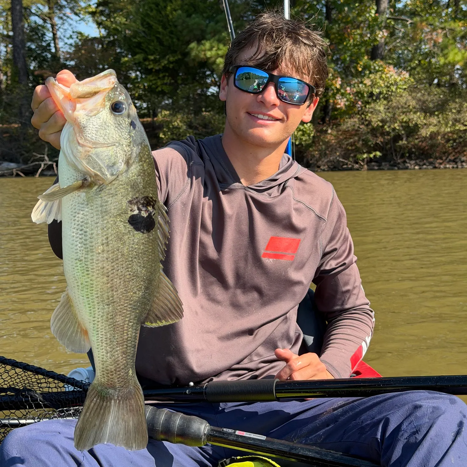 Largemouth bass caught on Fishbrain