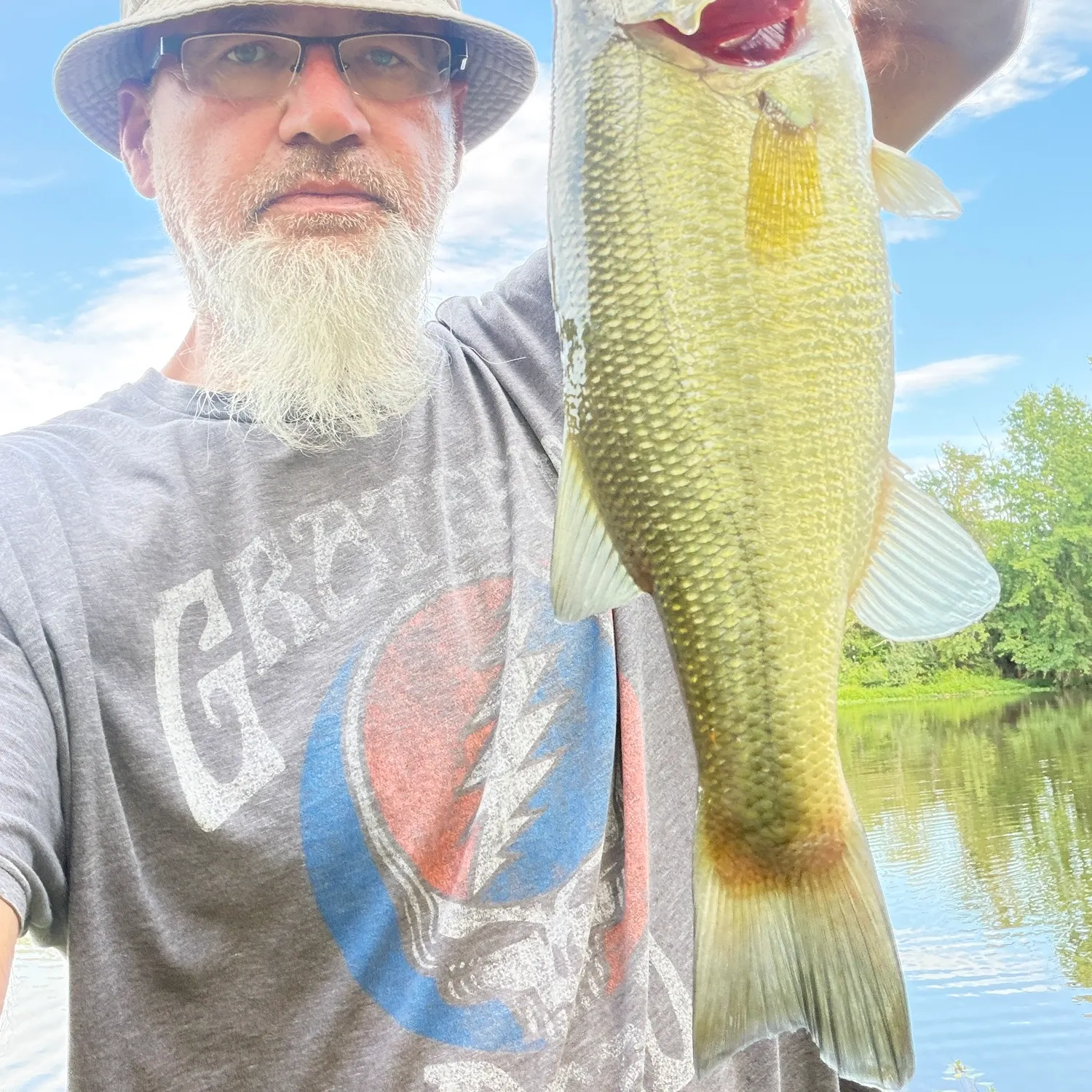 Largemouth bass caught on Fishbrain