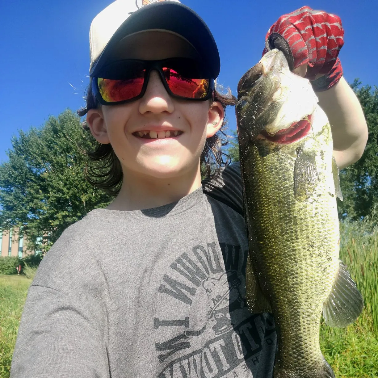 Largemouth bass caught on Fishbrain