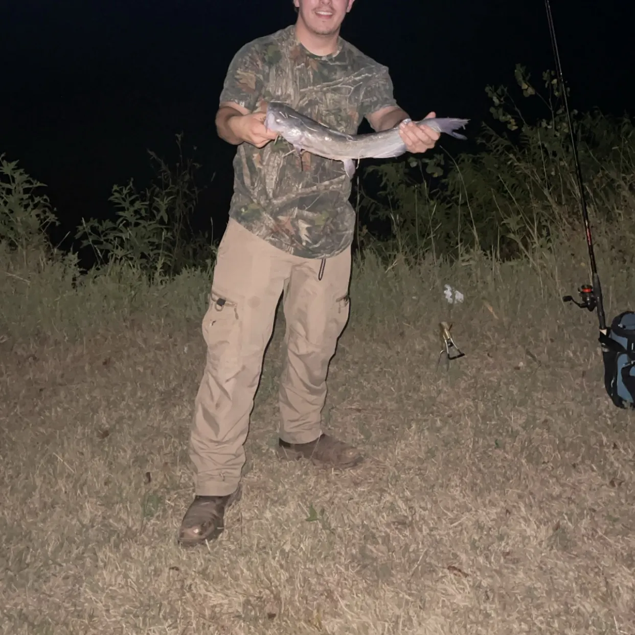 Blue catfish caught on Fishbrain