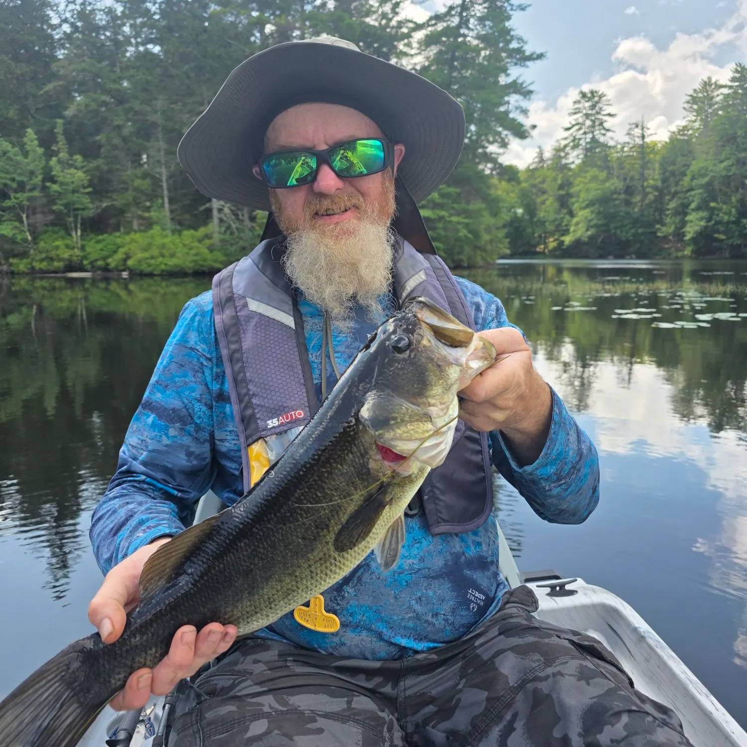 Largemouth bass caught on Fishbrain