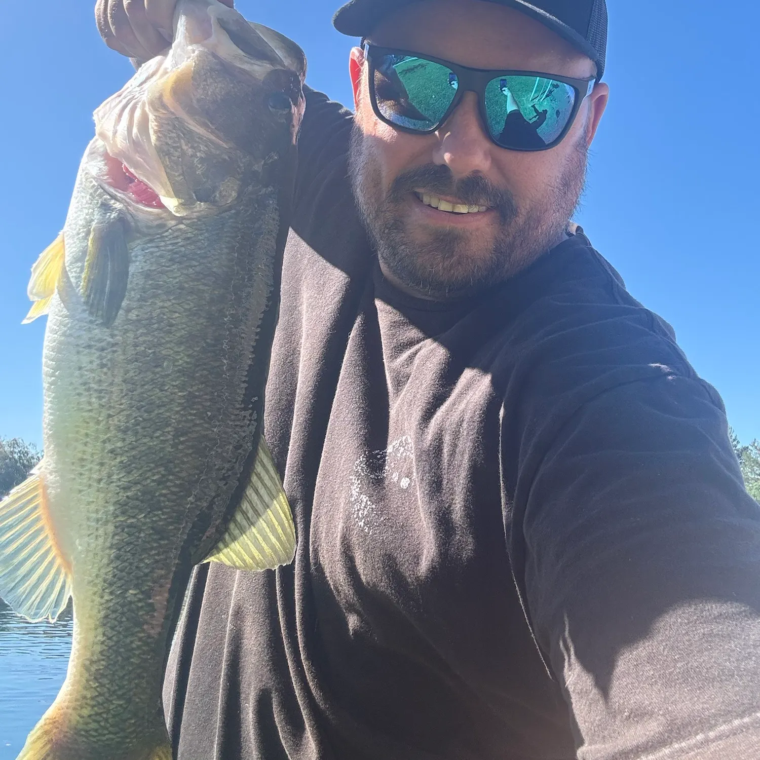Largemouth bass caught on Fishbrain