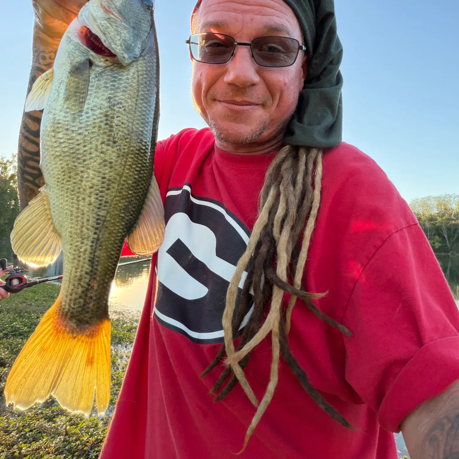 Largemouth bass caught on Fishbrain