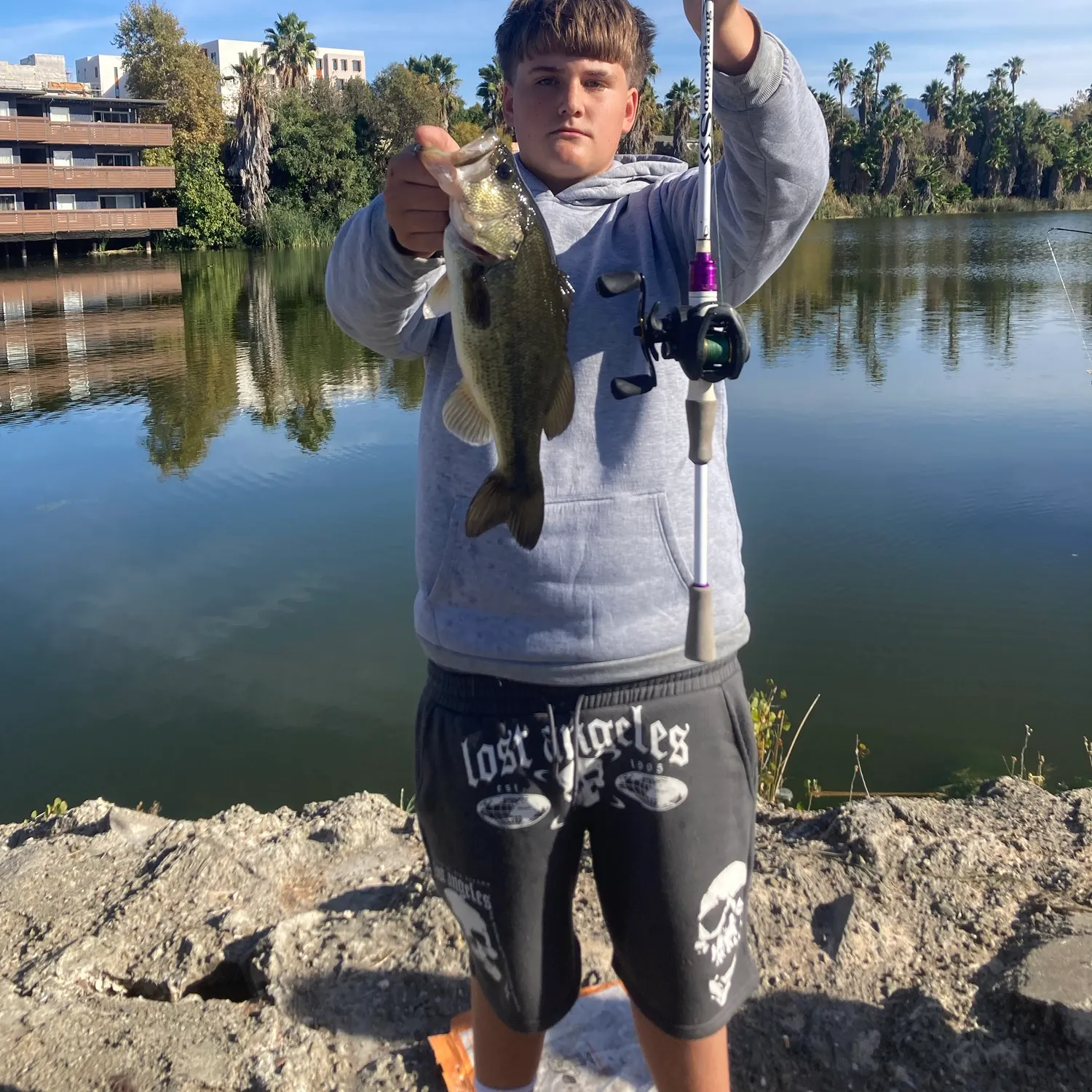 Largemouth bass caught on Fishbrain