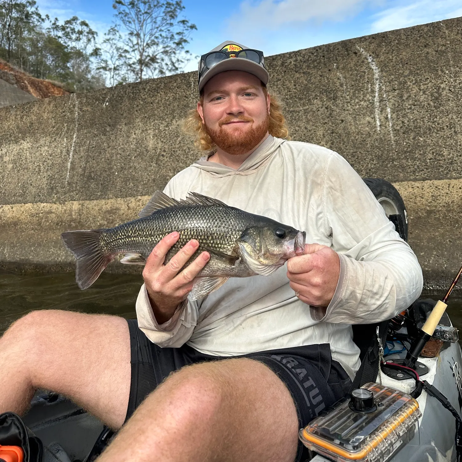 Australian bass caught on Fishbrain