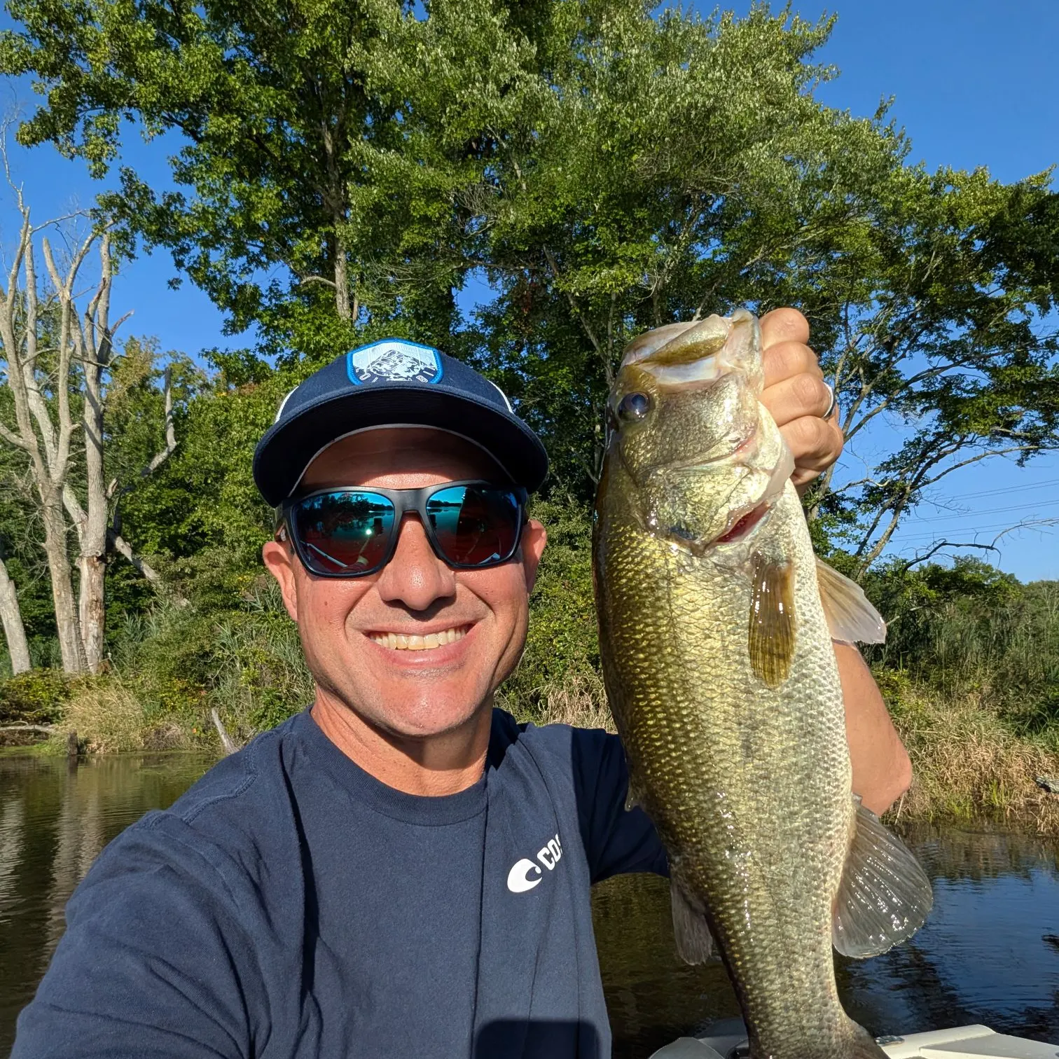 Largemouth bass caught on Fishbrain