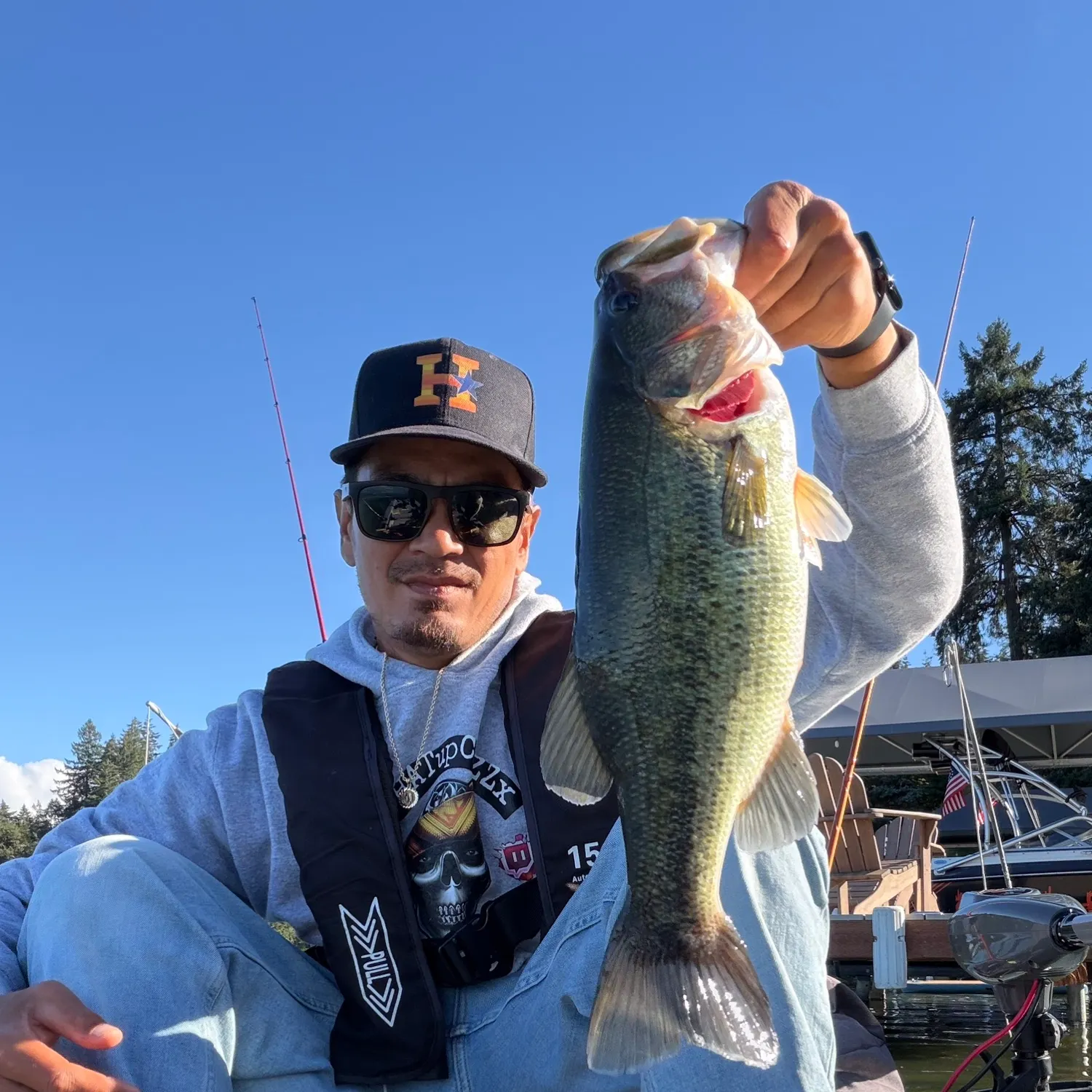 Largemouth bass caught on Fishbrain