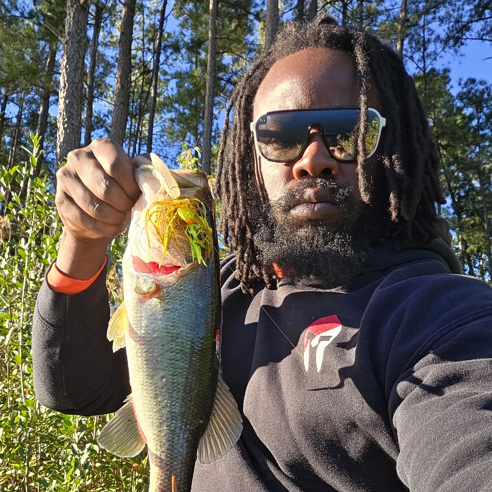 Largemouth bass caught on Fishbrain