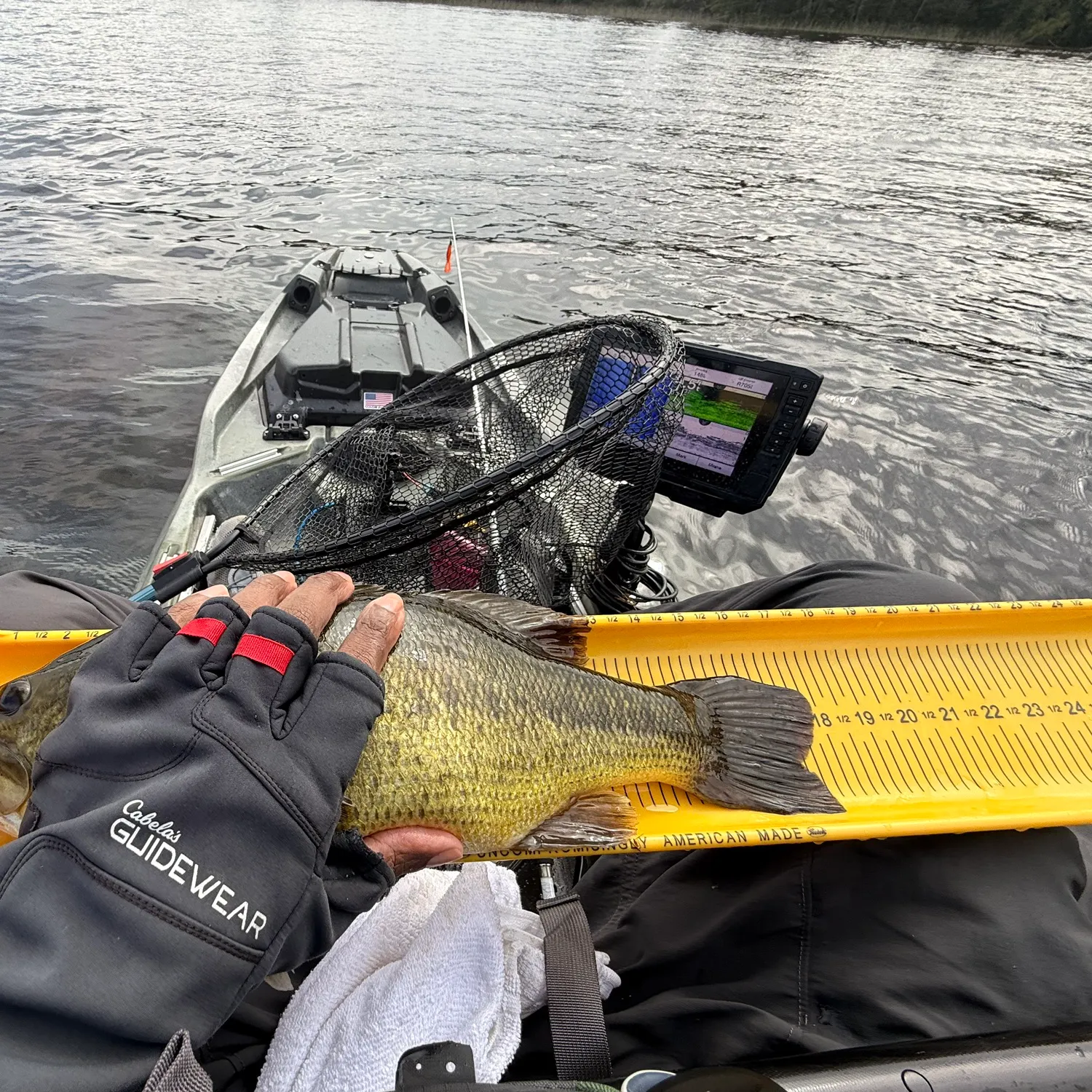 Largemouth bass caught on Fishbrain