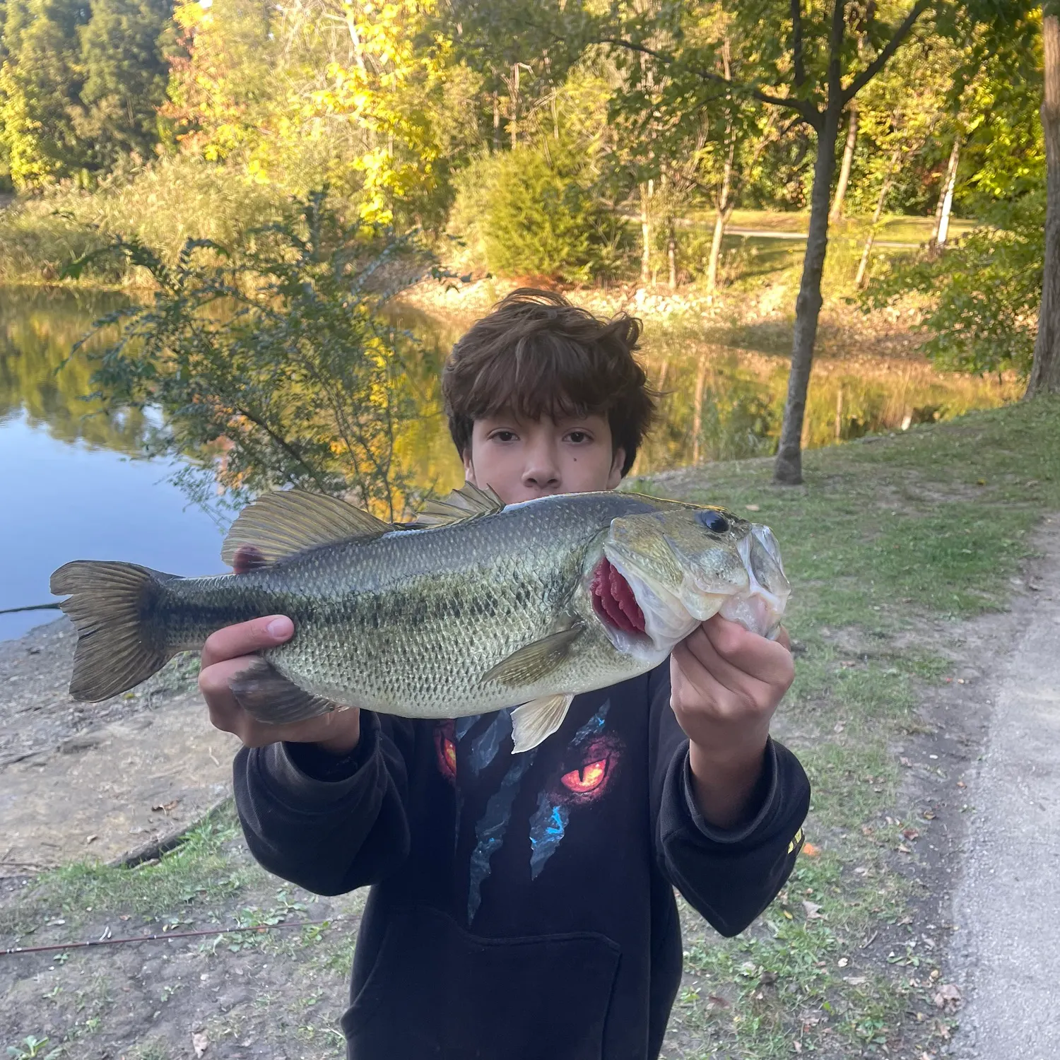 Largemouth bass caught on Fishbrain