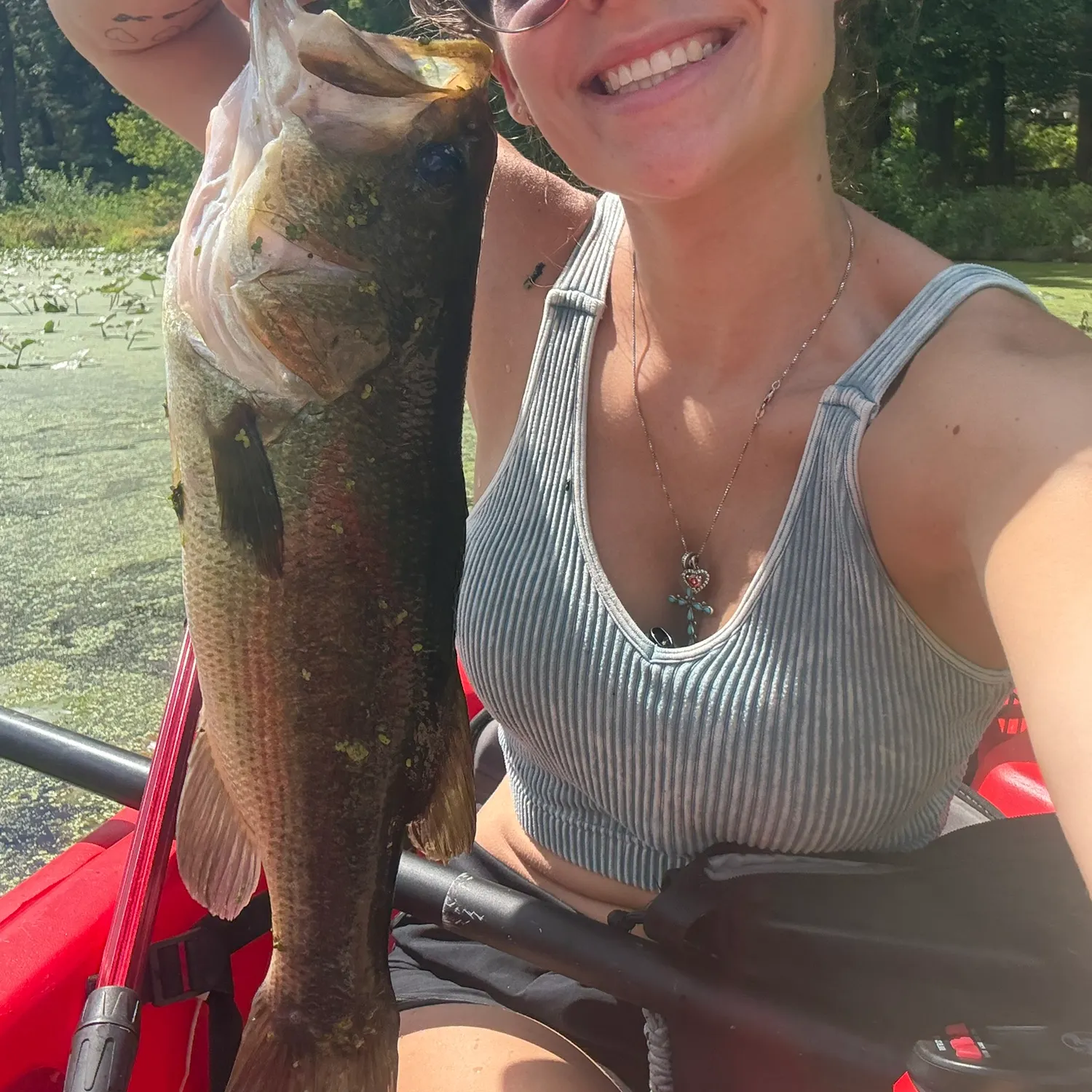 Largemouth bass caught on Fishbrain