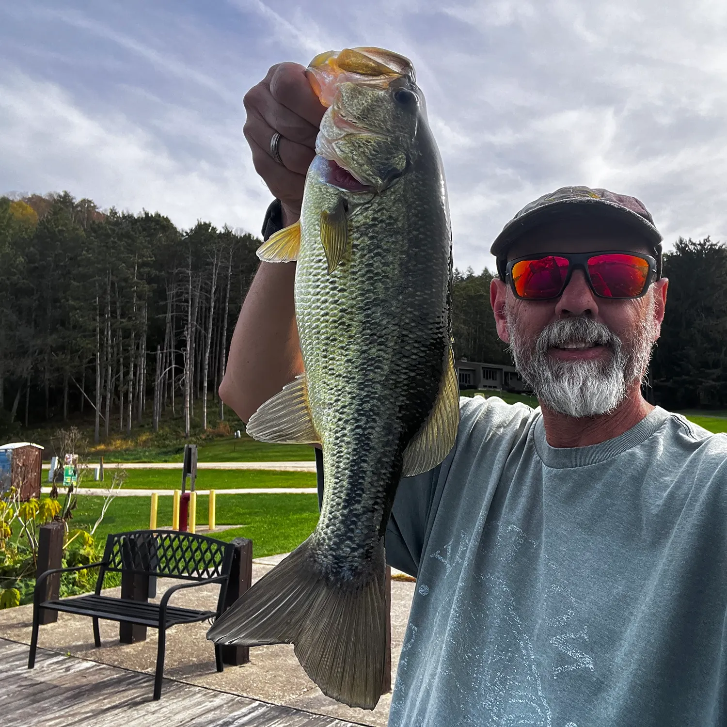 Largemouth bass caught on Fishbrain