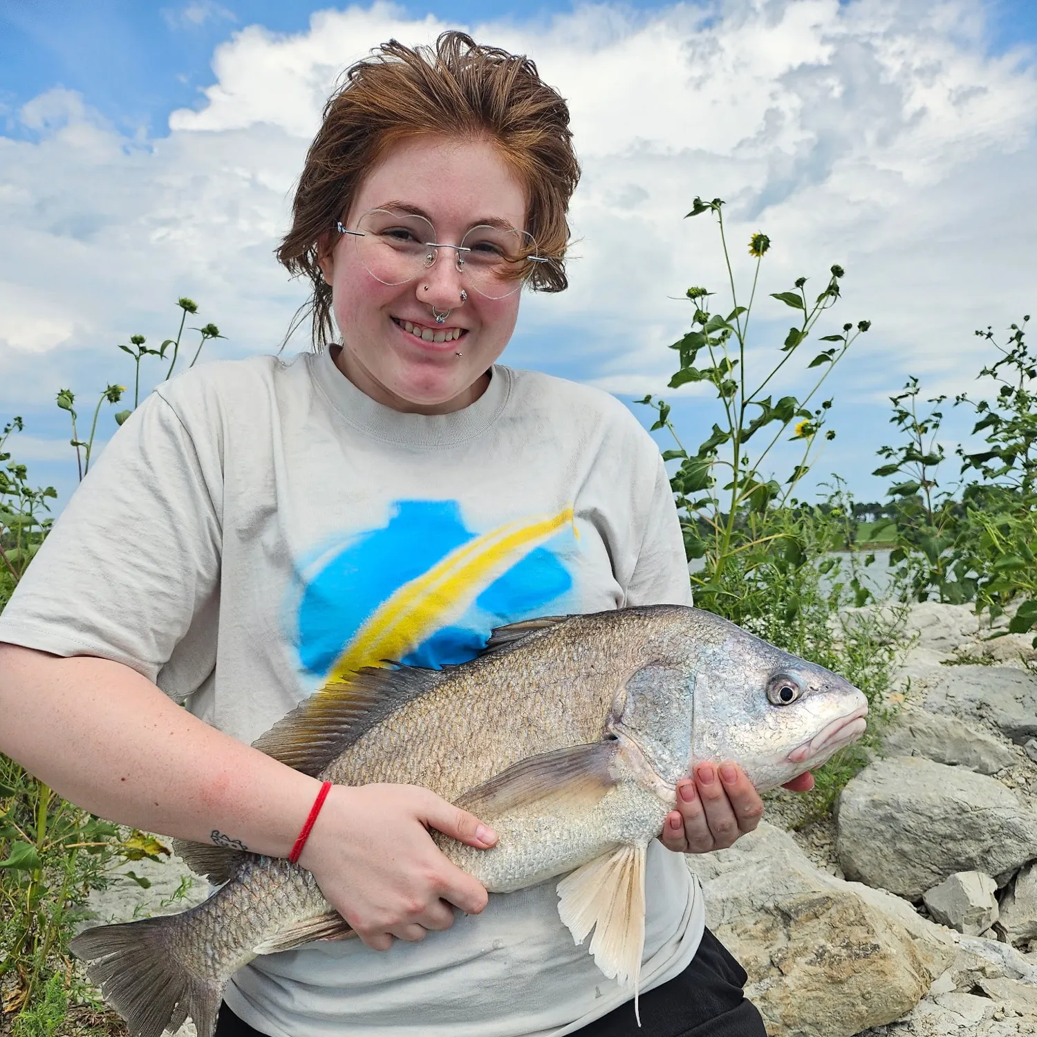 Freshwater drum caught on Fishbrain