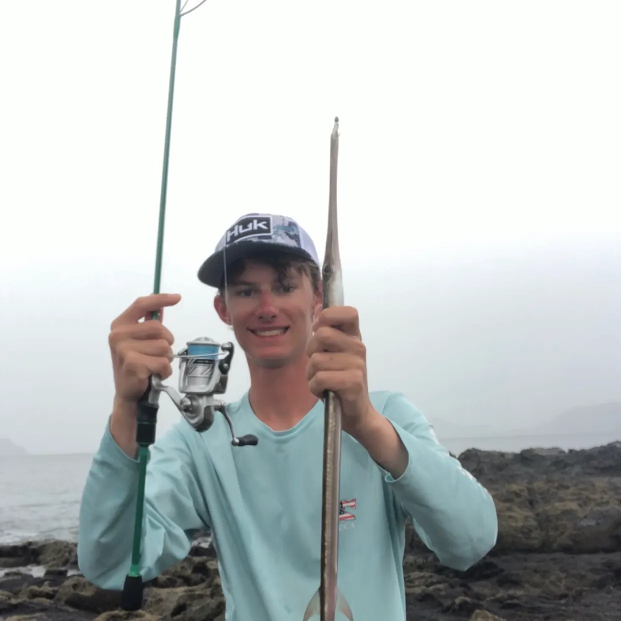 The most recent Bluespotted cornetfish catches on Fishbrain