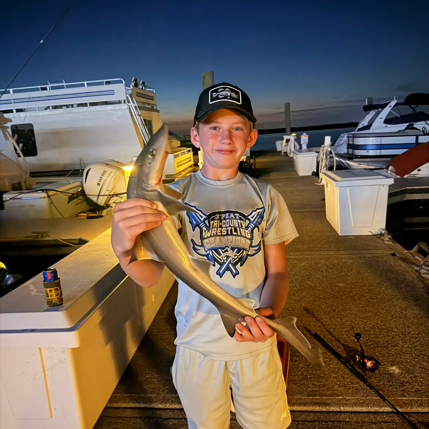 Great white shark caught on Fishbrain