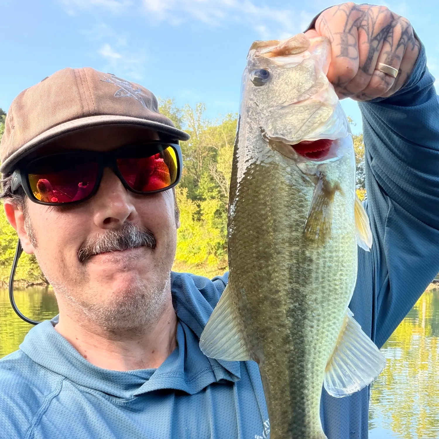 Largemouth bass caught on Fishbrain