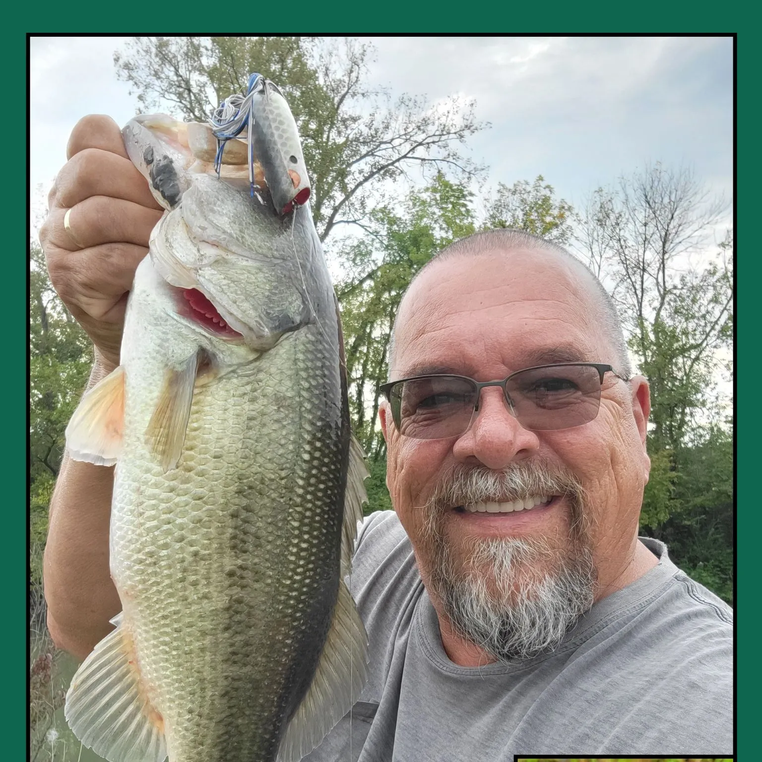 Largemouth bass caught on Fishbrain