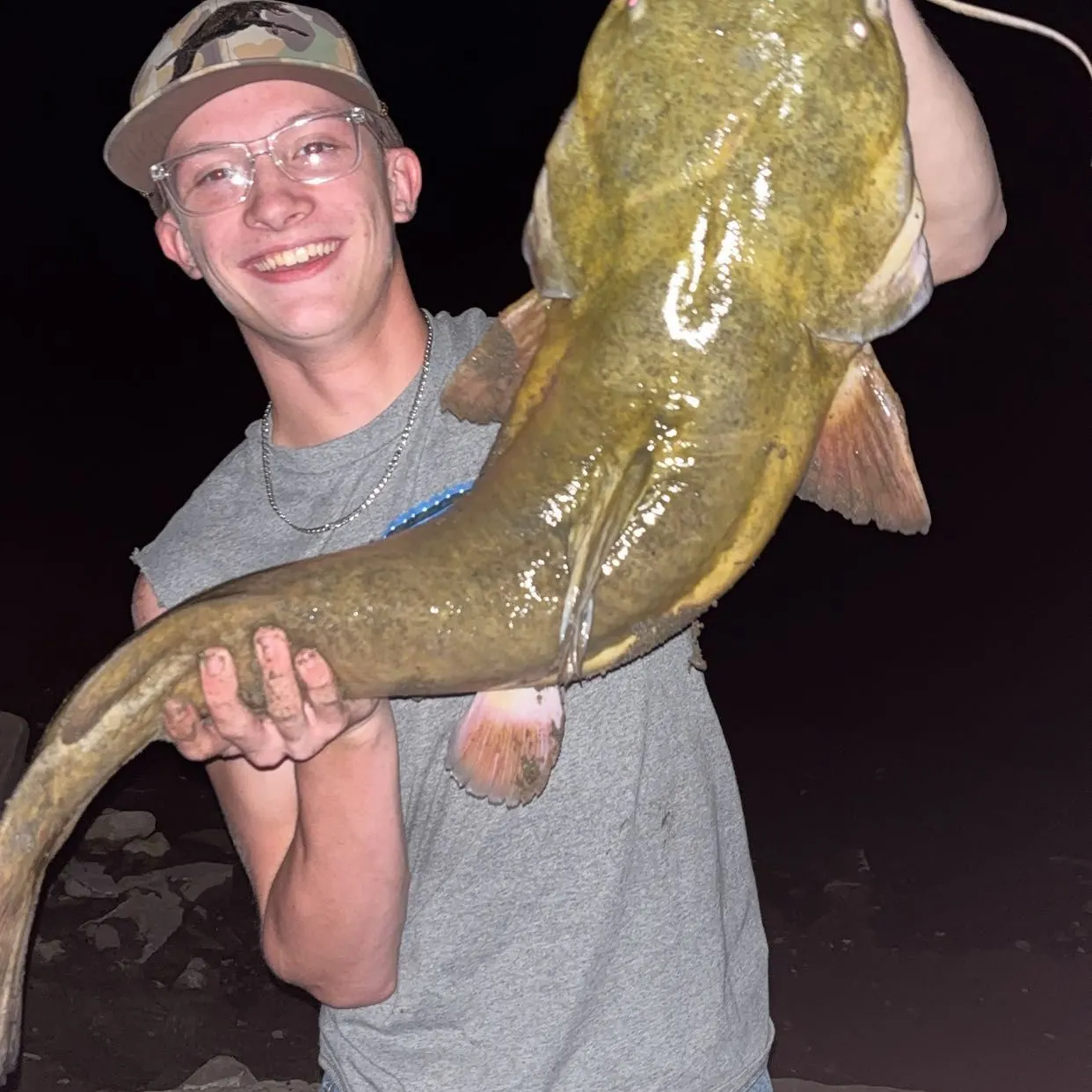 Flathead catfish caught on Fishbrain