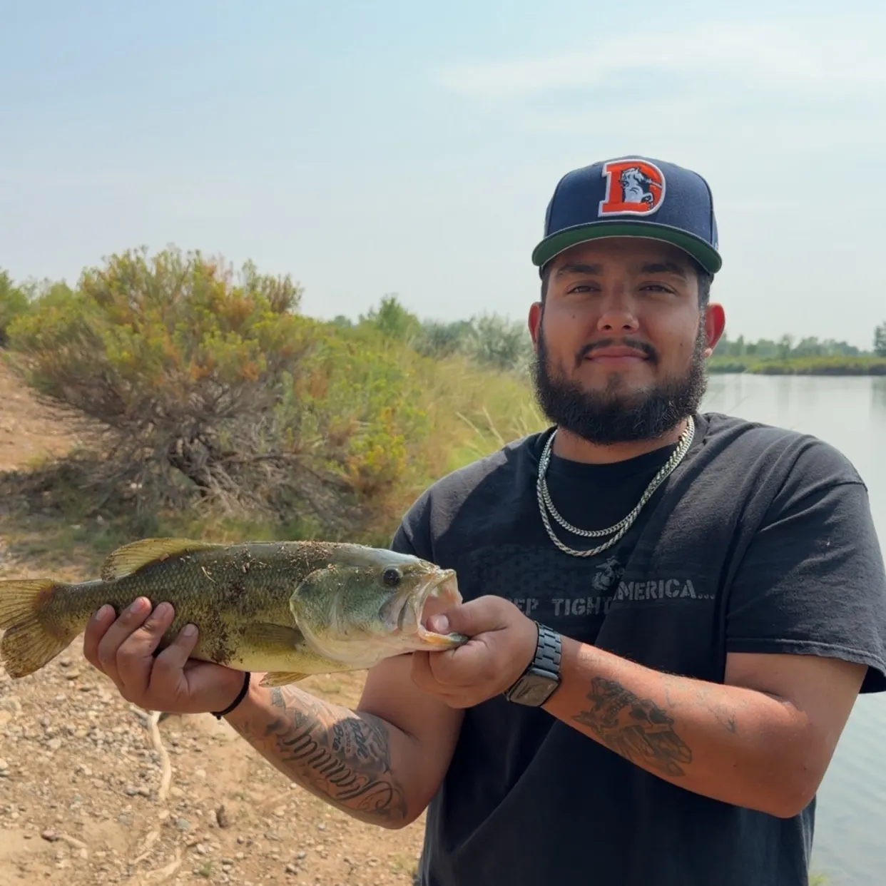 Largemouth bass caught on Fishbrain