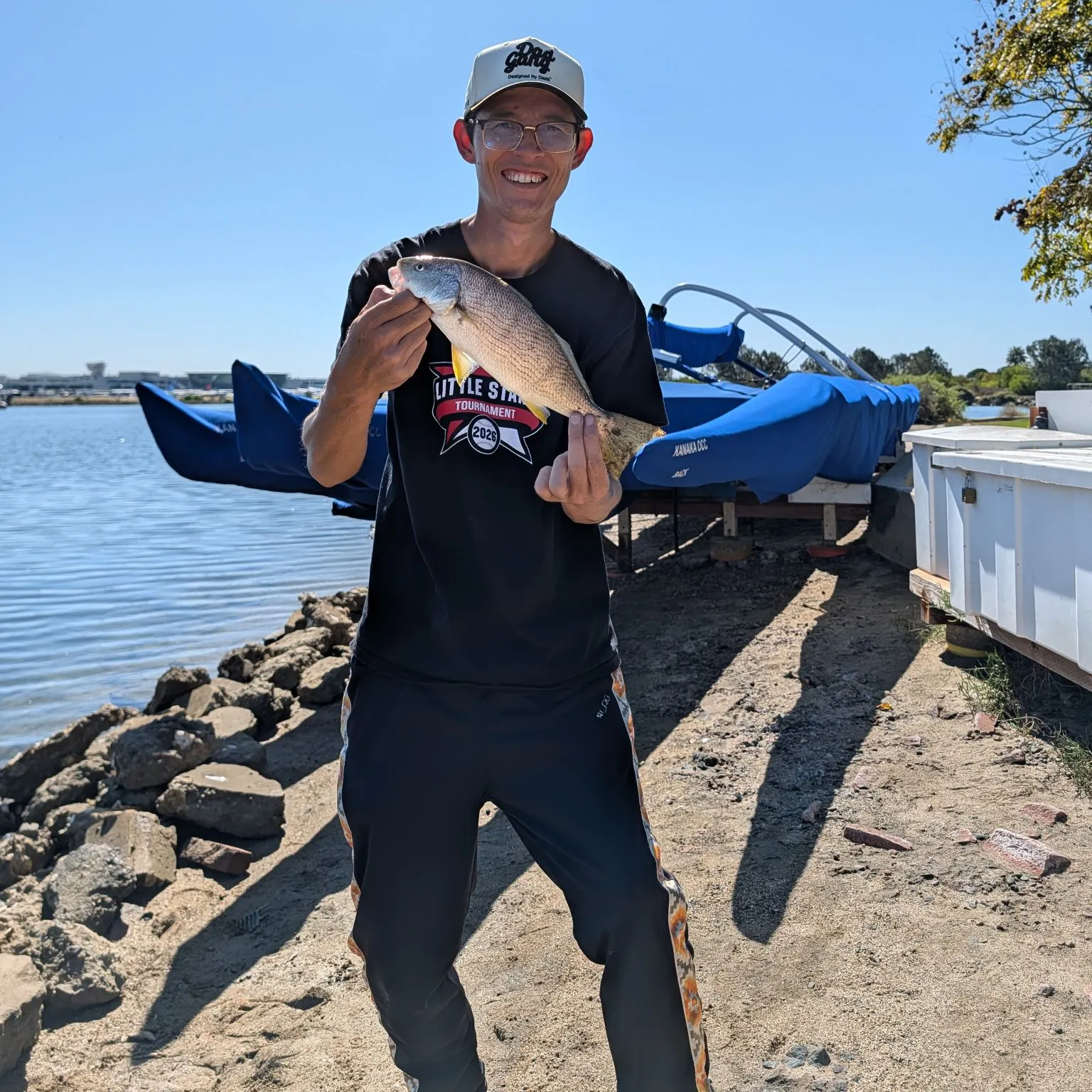 Yellowfin croaker caught on Fishbrain
