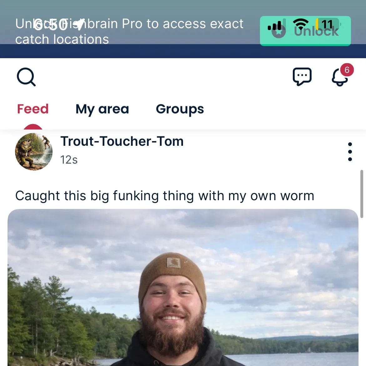 recently logged catches