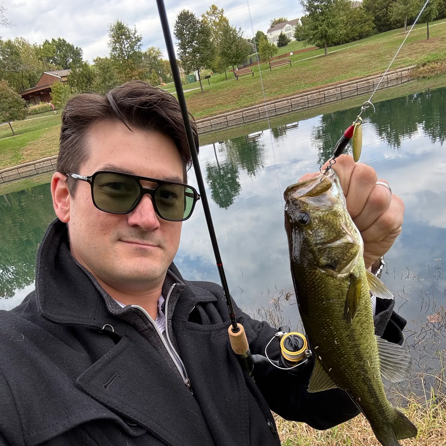 Largemouth bass caught on Fishbrain