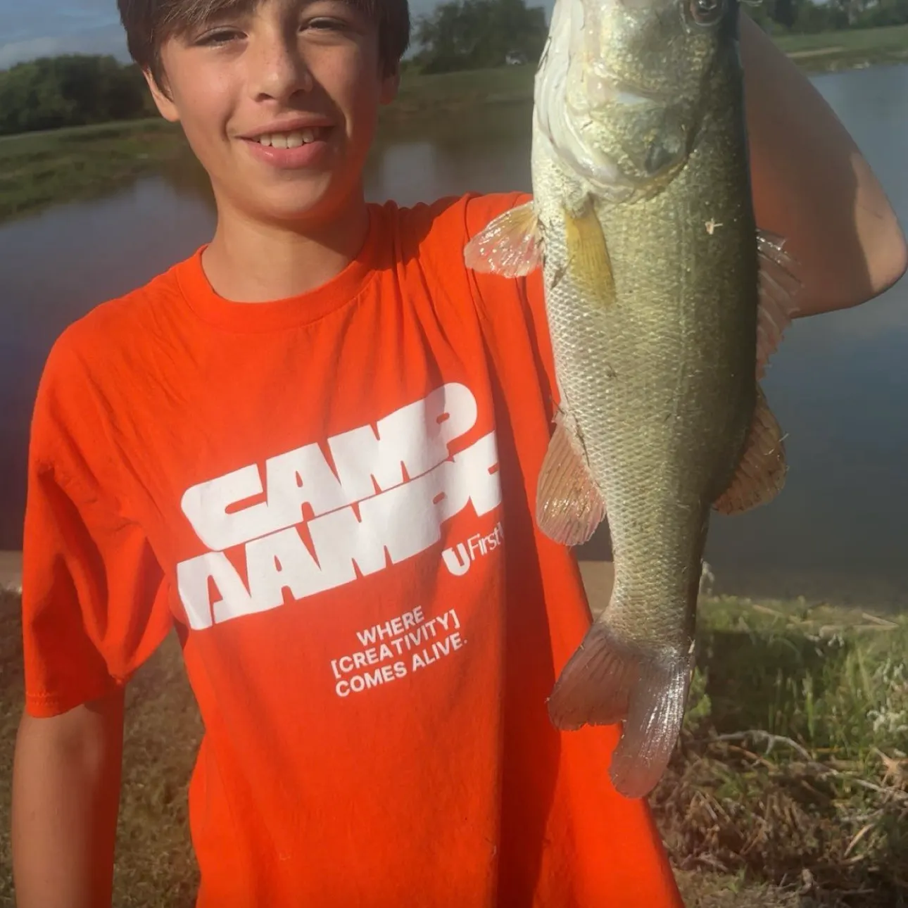 Largemouth bass caught on Fishbrain