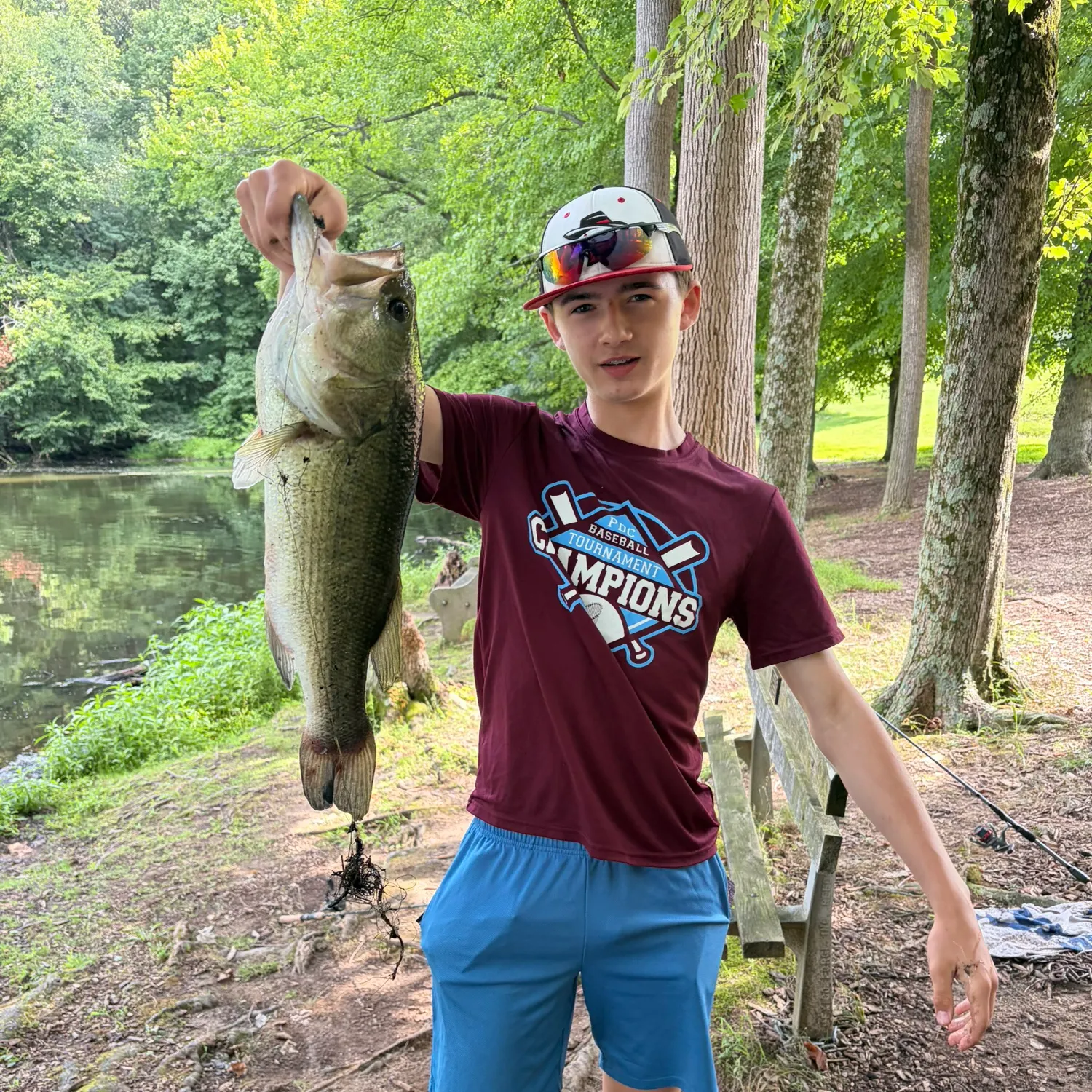 Largemouth bass caught on Fishbrain