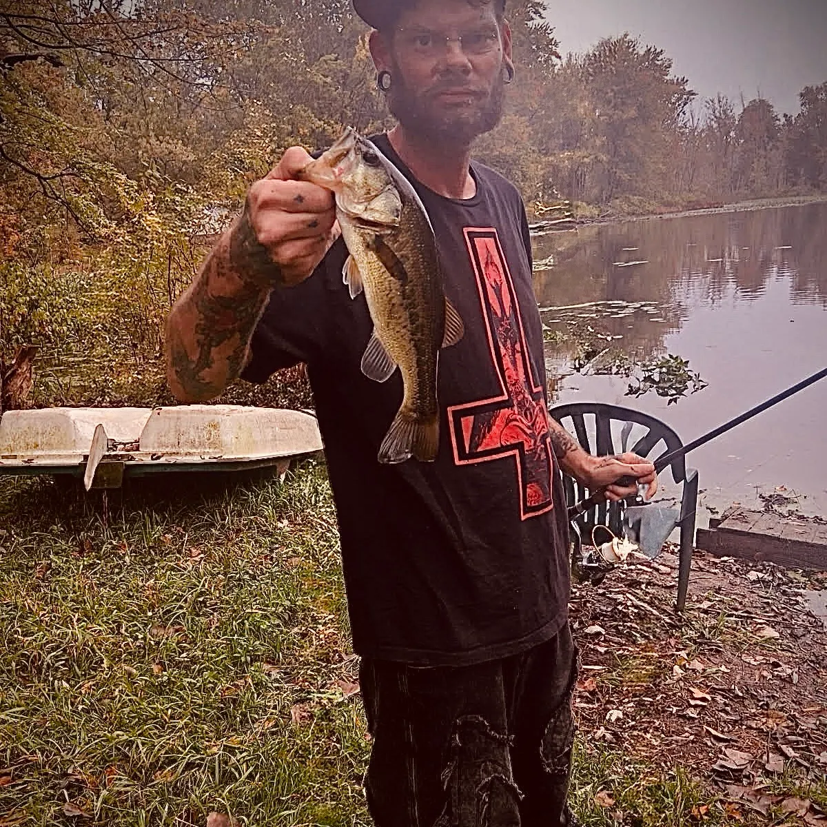 Largemouth bass caught on Fishbrain