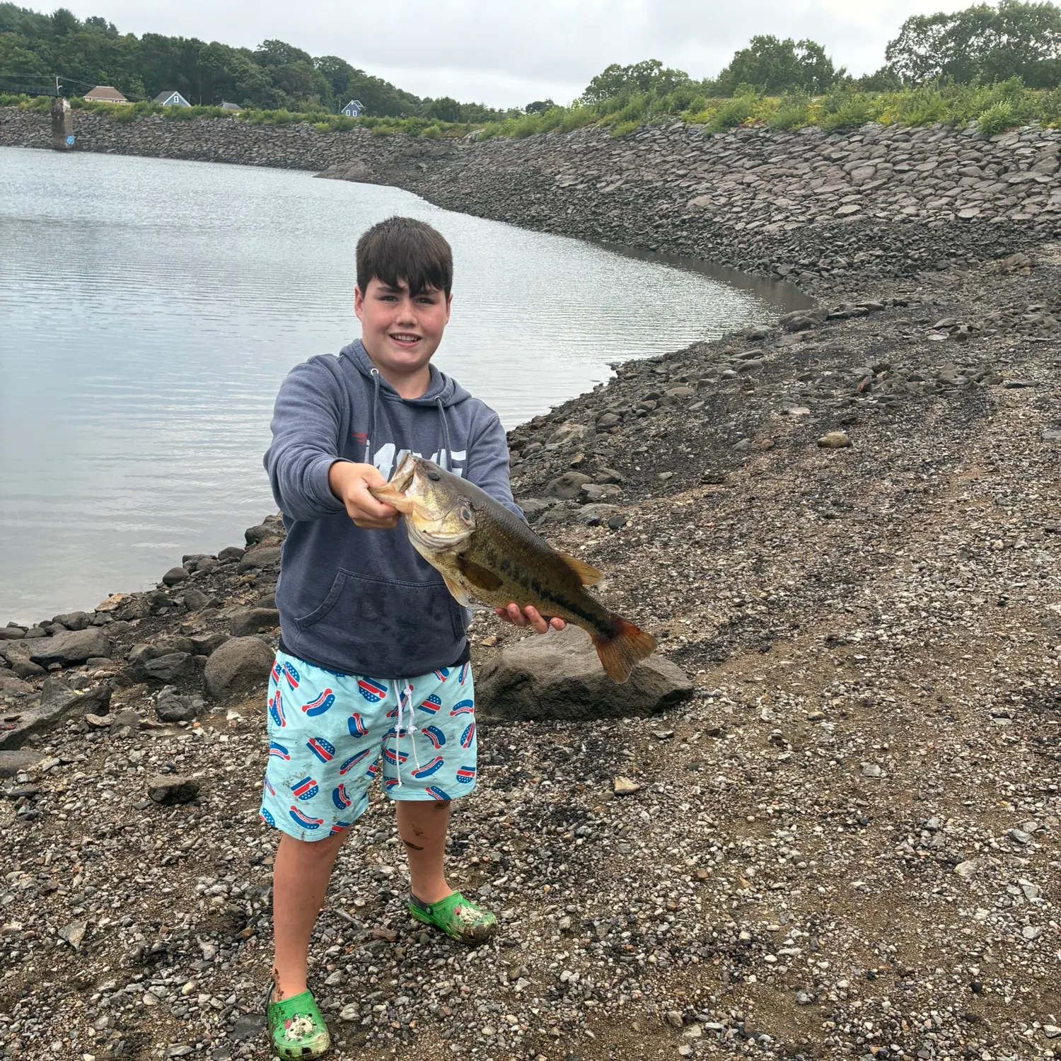 Largemouth bass caught on Fishbrain
