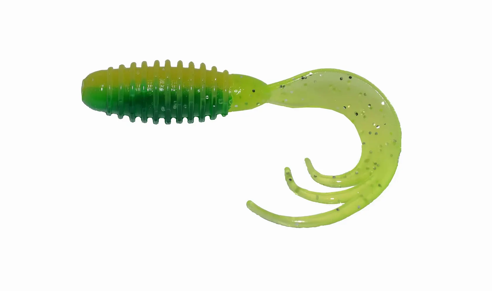 2 Inch Ring Triple Tip Grub in Tractor Green
