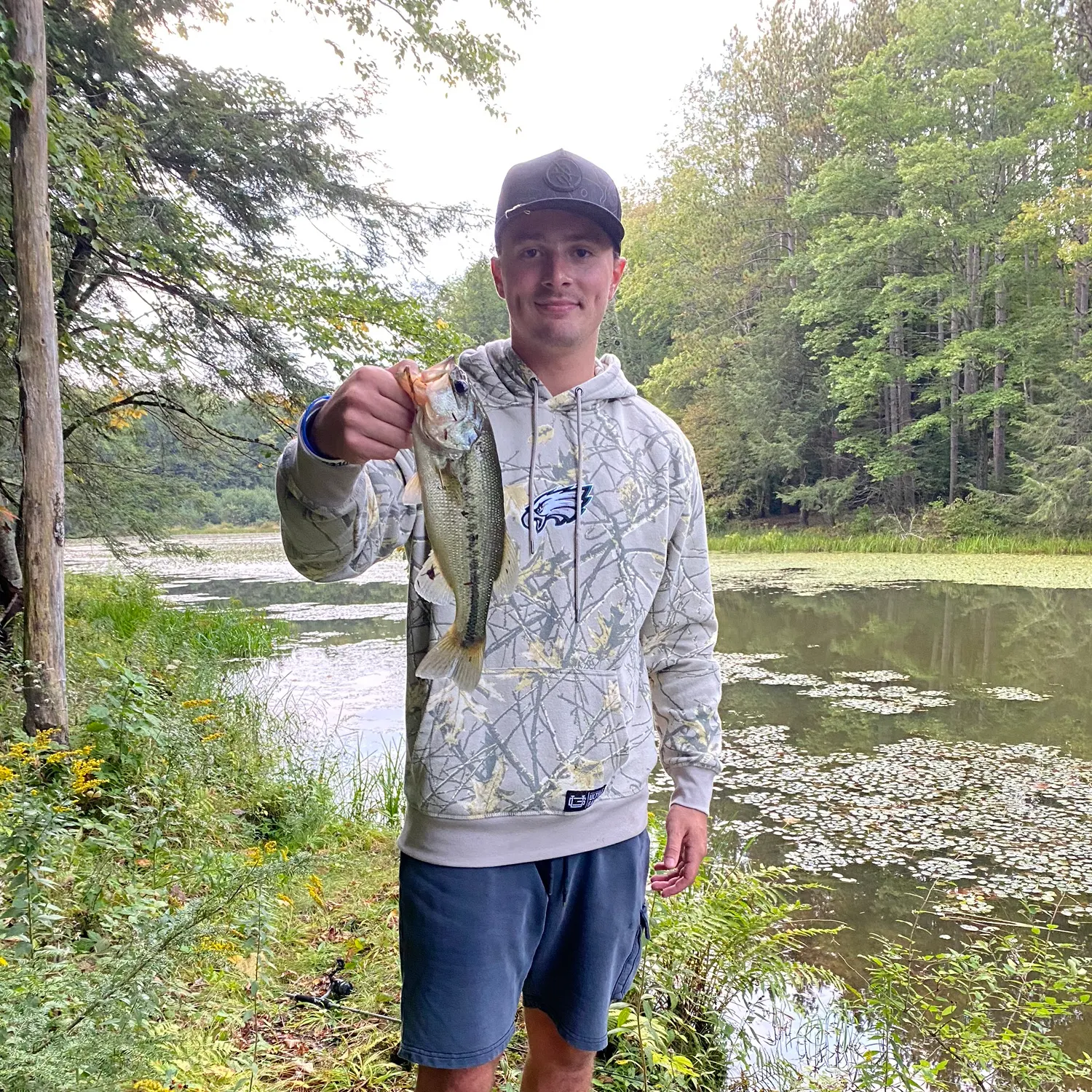 Largemouth bass caught on Fishbrain