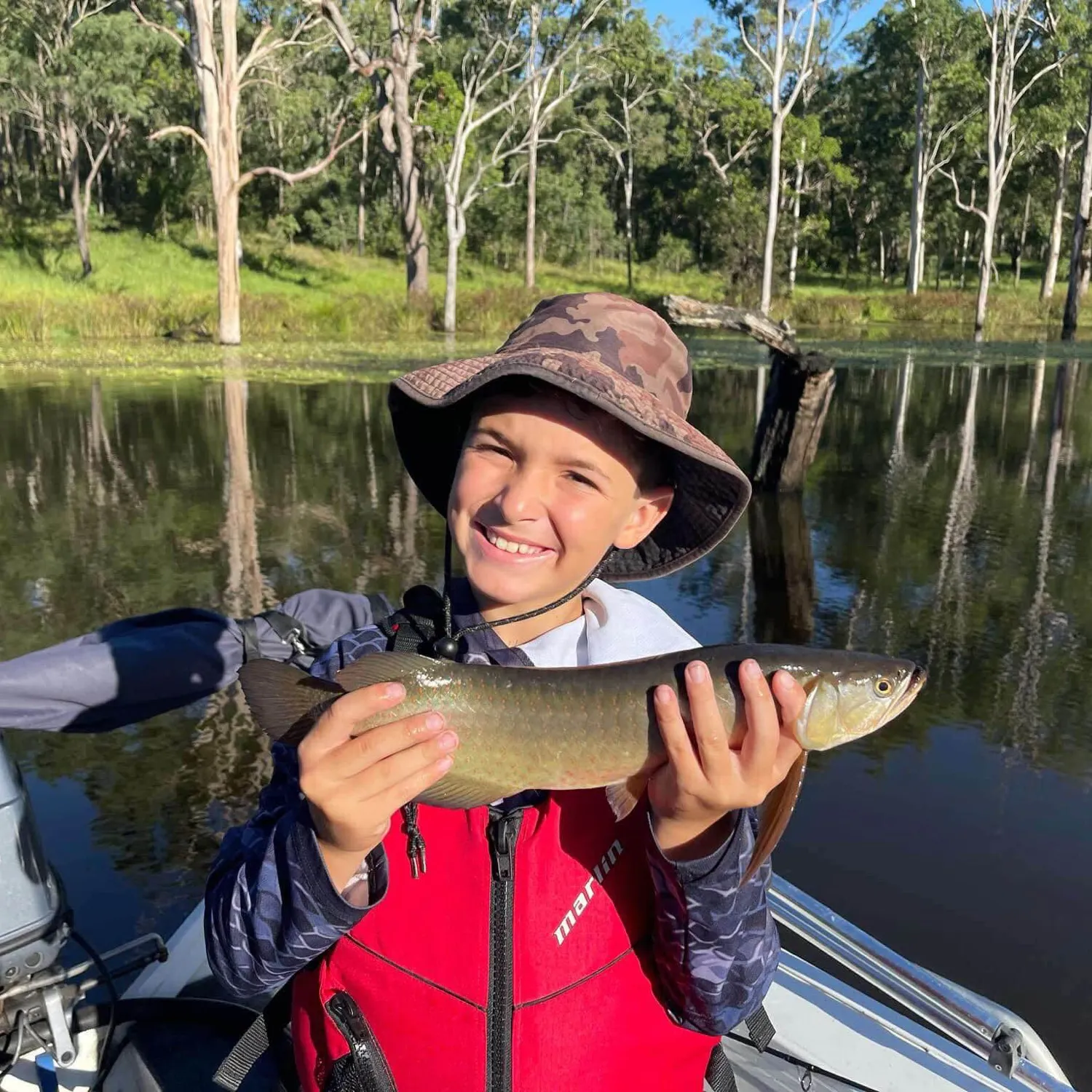 Spotted bonytongue caught on Fishbrain