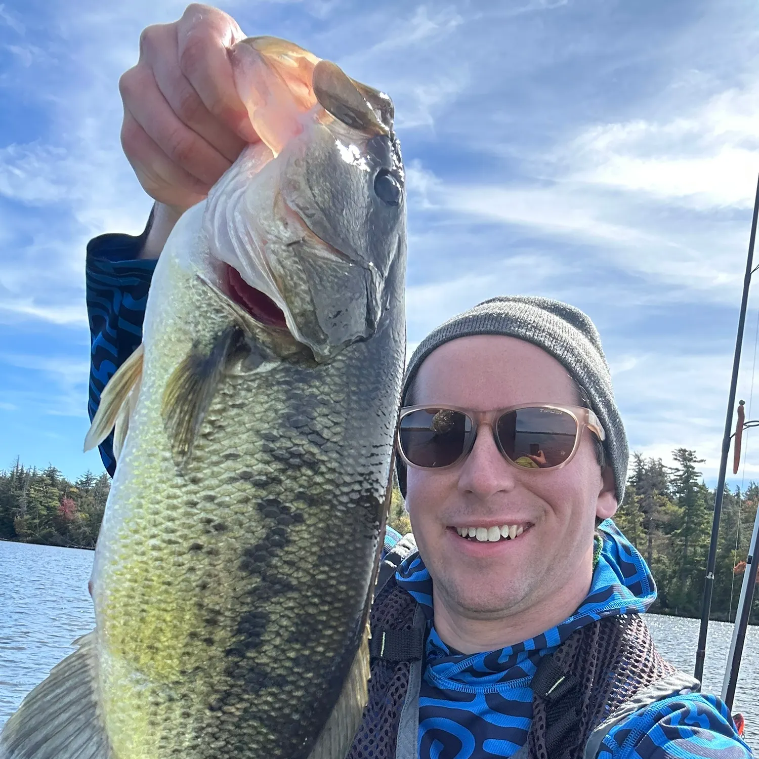 Largemouth bass caught on Fishbrain