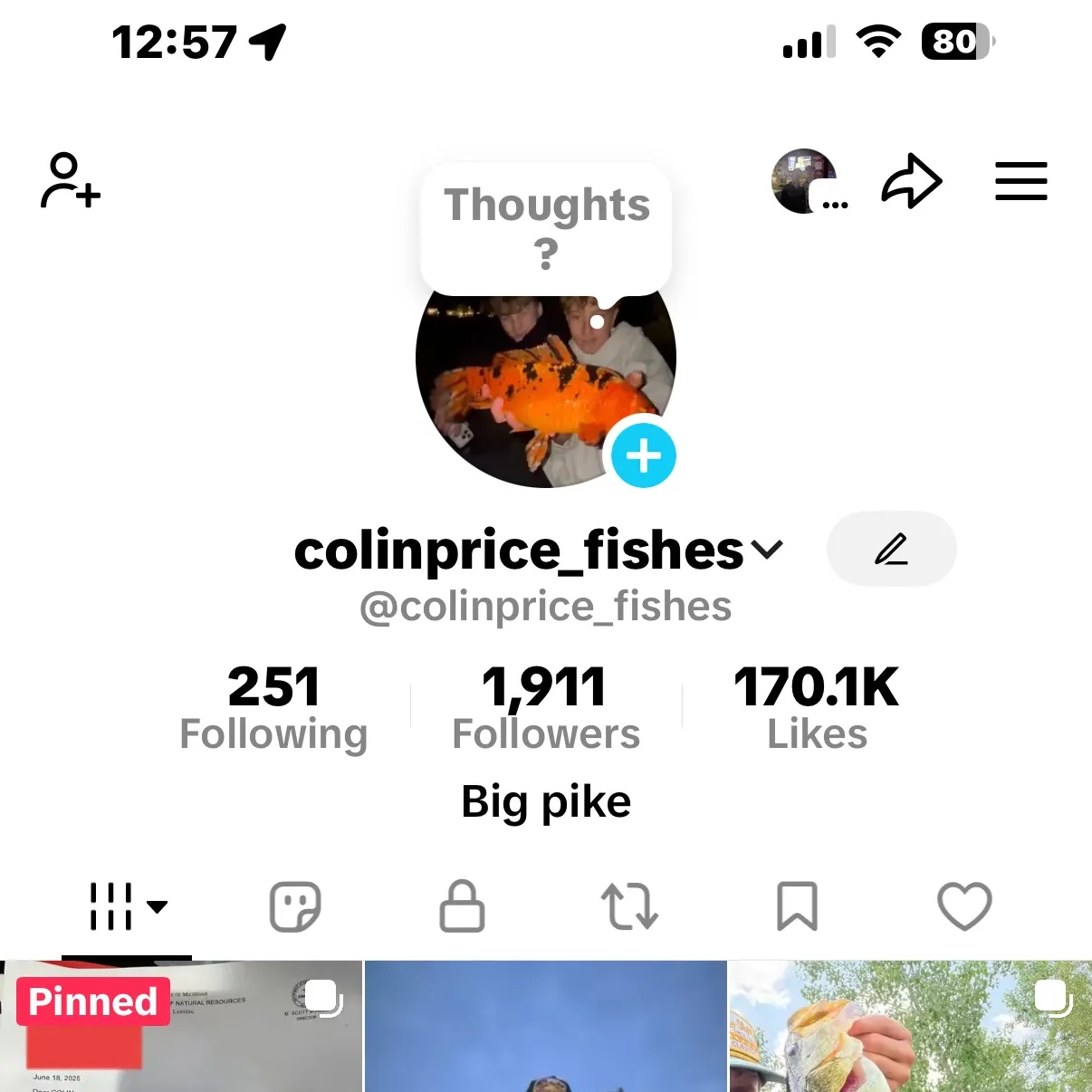 recently logged catches