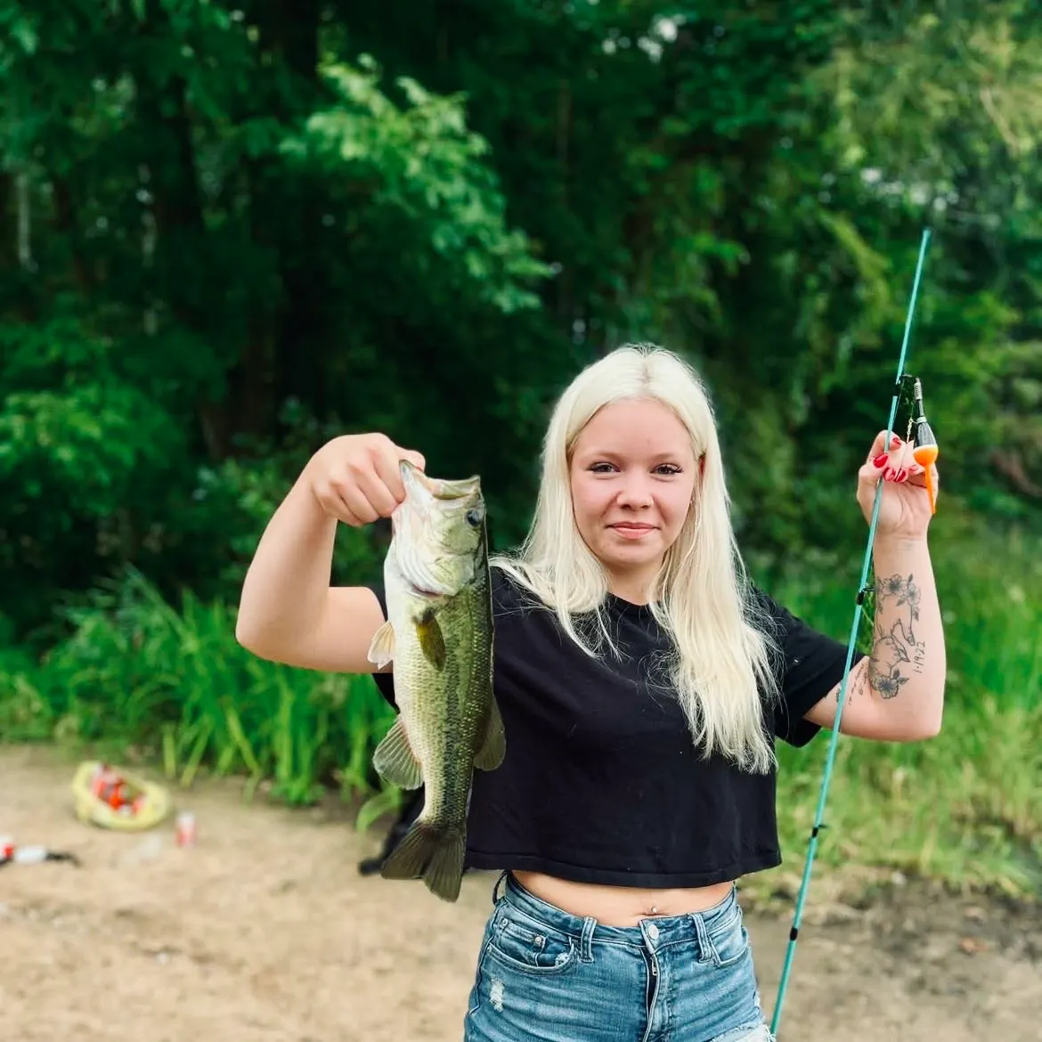 Largemouth bass caught on Fishbrain