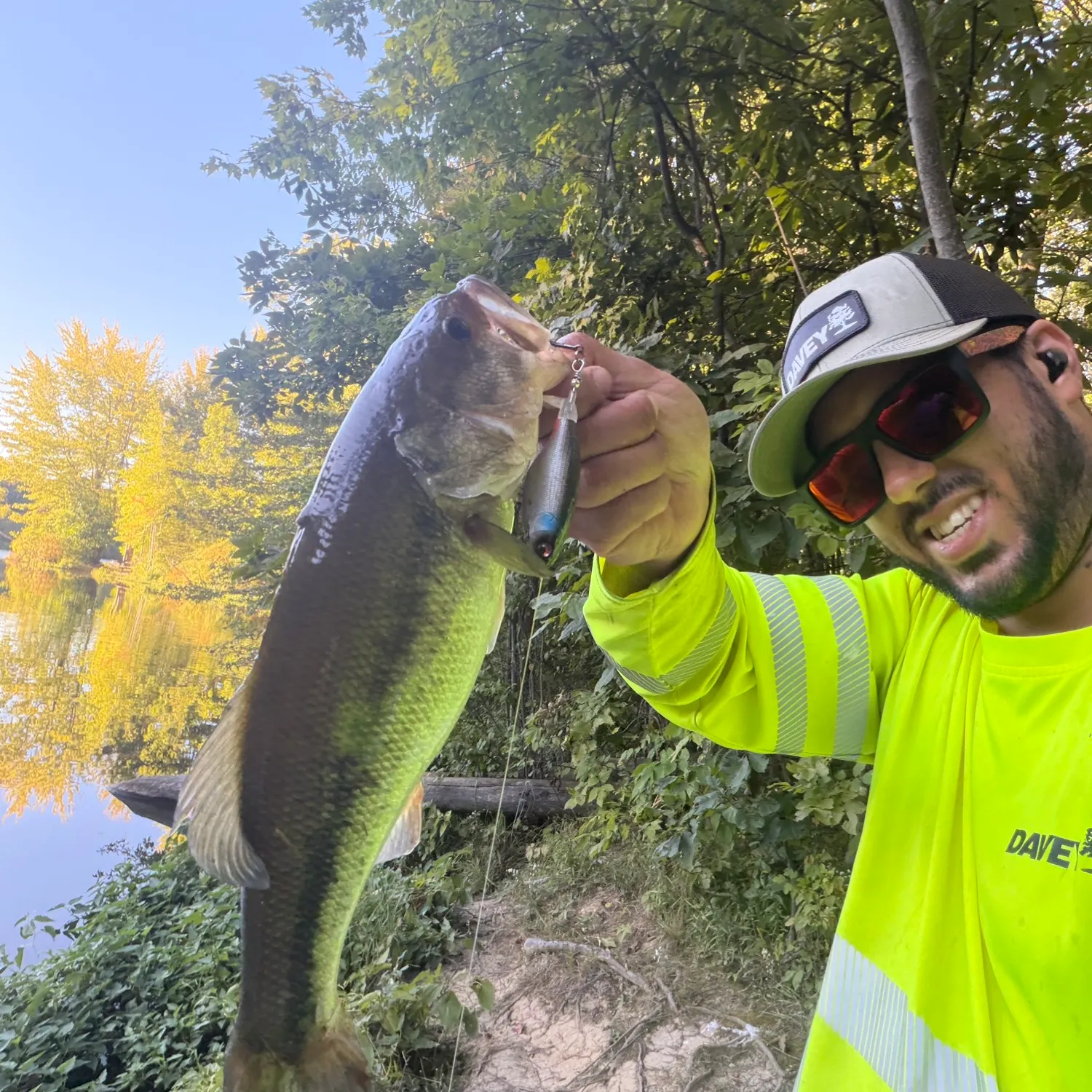 Largemouth bass caught on Fishbrain