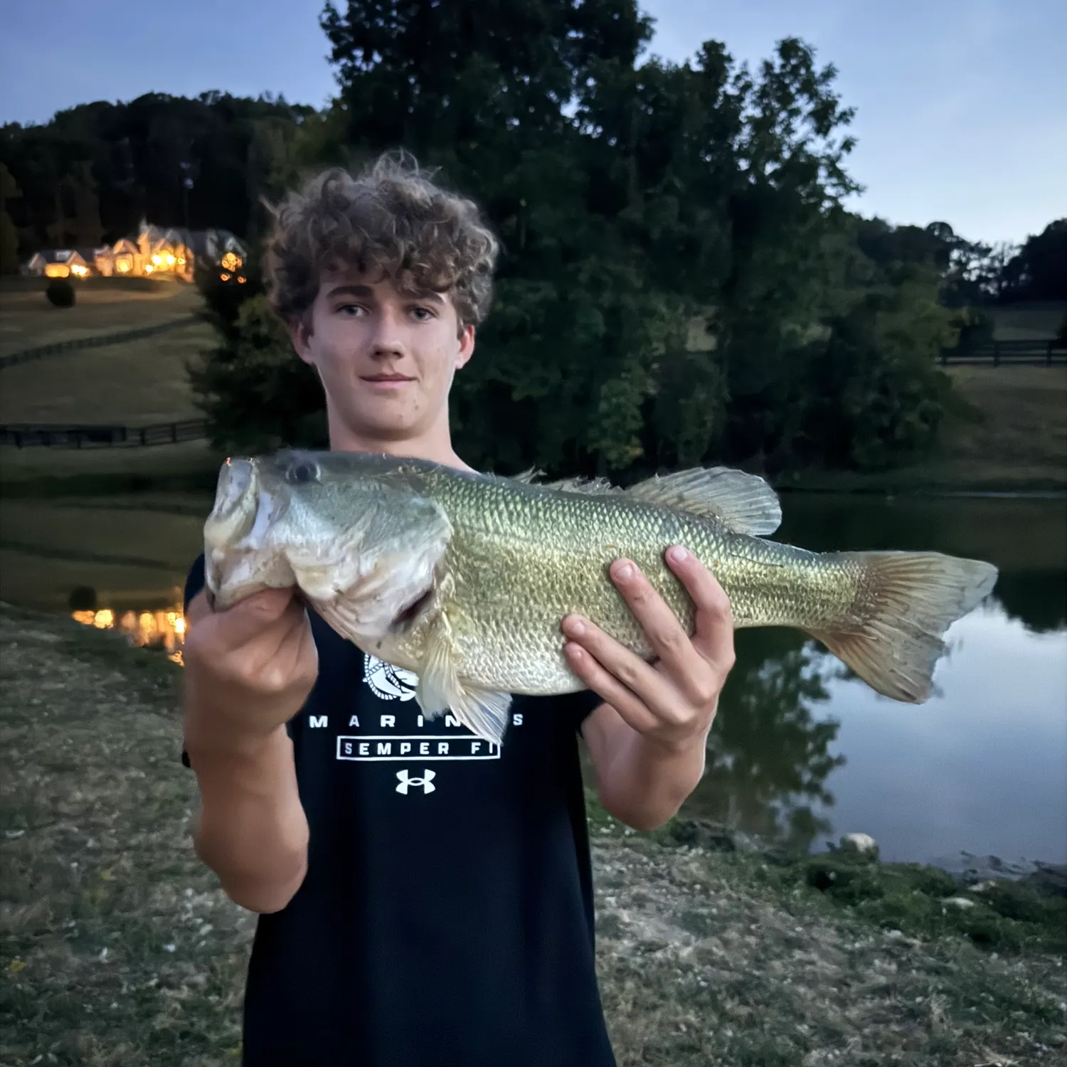 Largemouth bass caught on Fishbrain