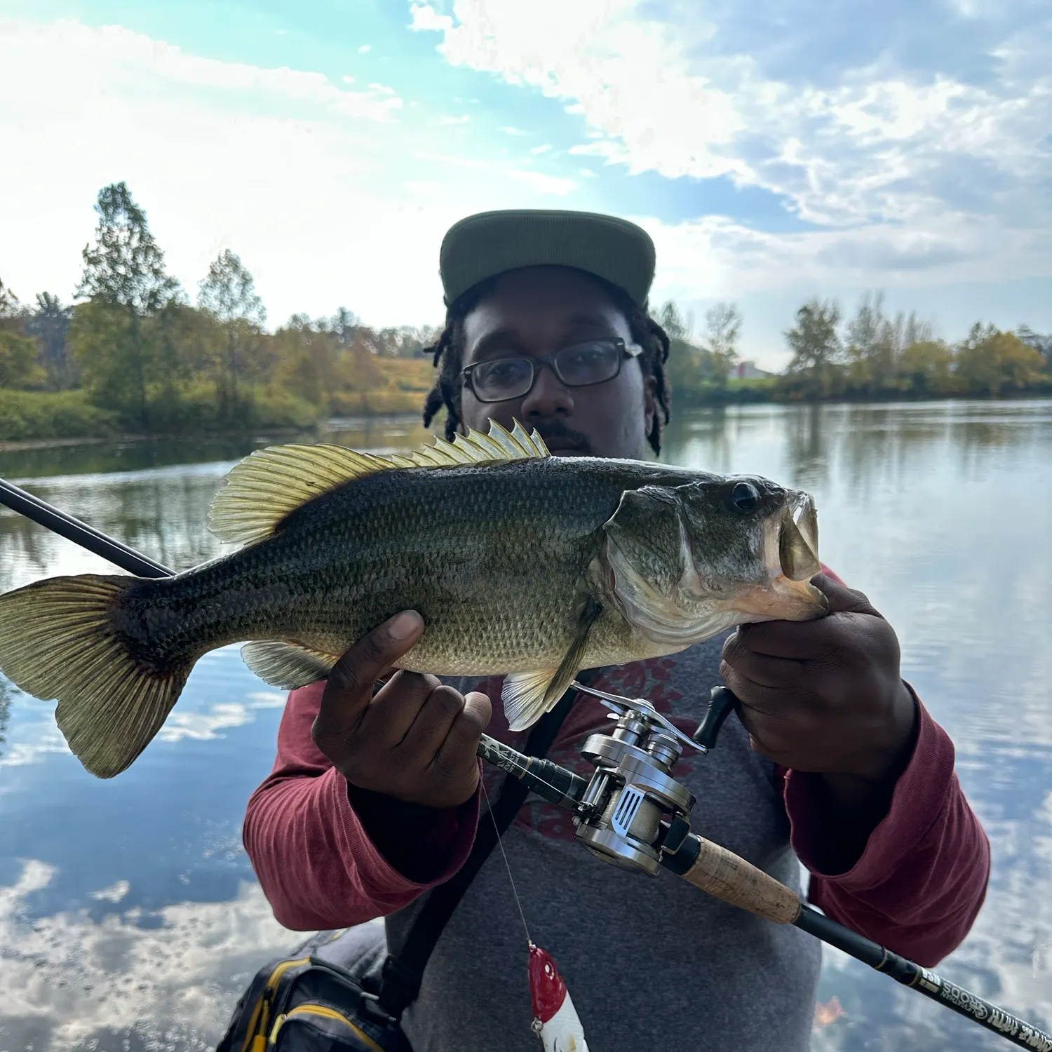 Largemouth bass caught on Fishbrain