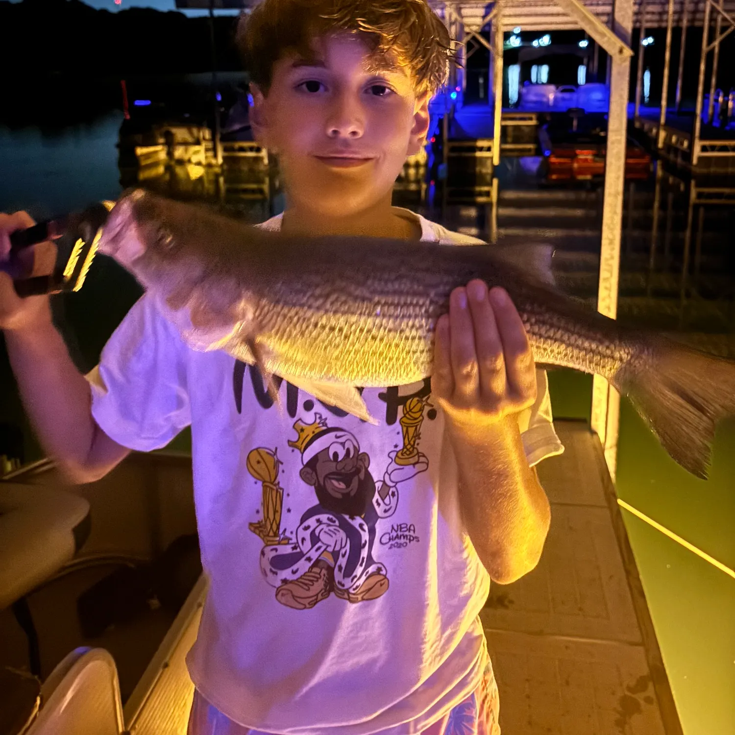 Striped bass caught on Fishbrain