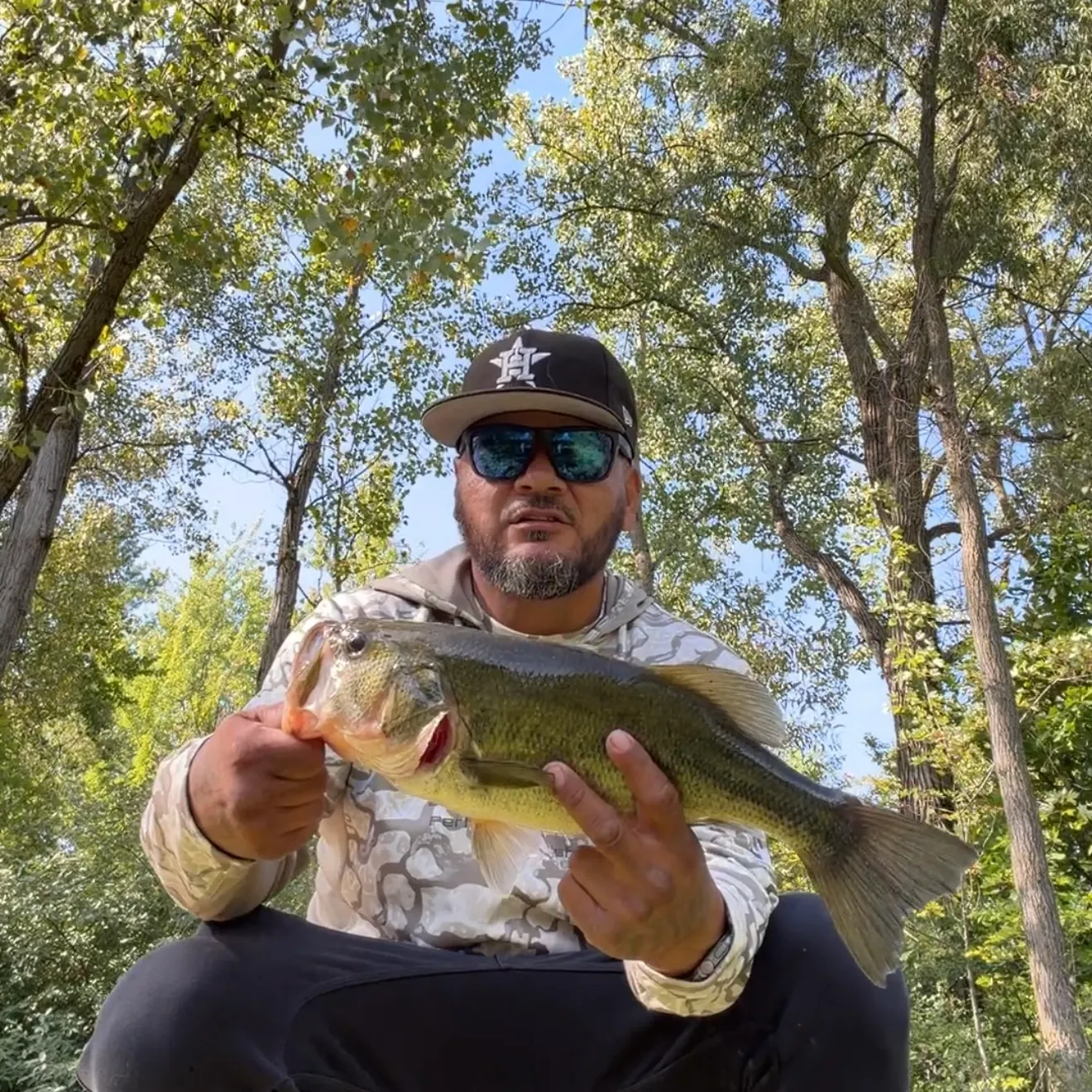 Largemouth bass caught on Fishbrain
