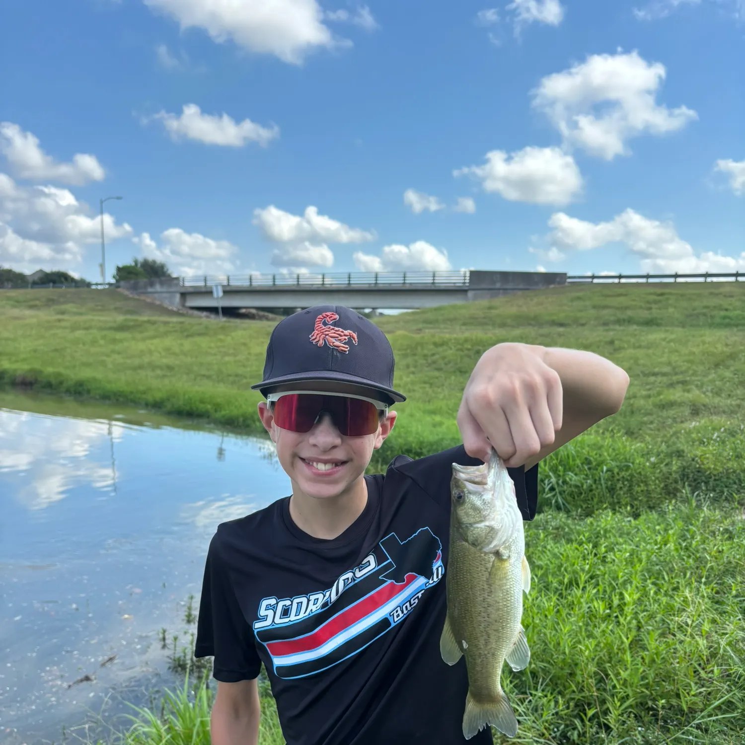 Largemouth bass caught on Fishbrain