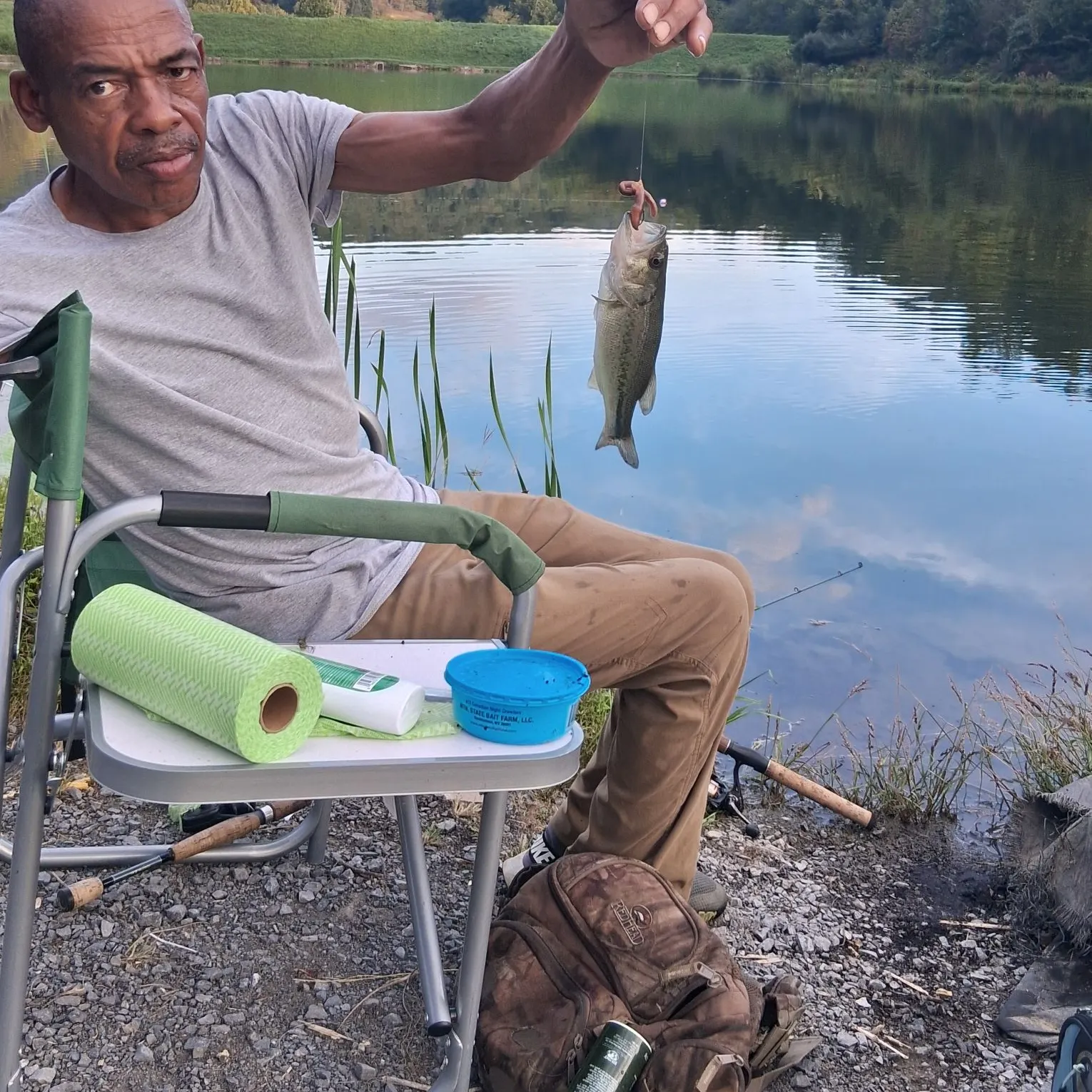 Largemouth bass caught on Fishbrain