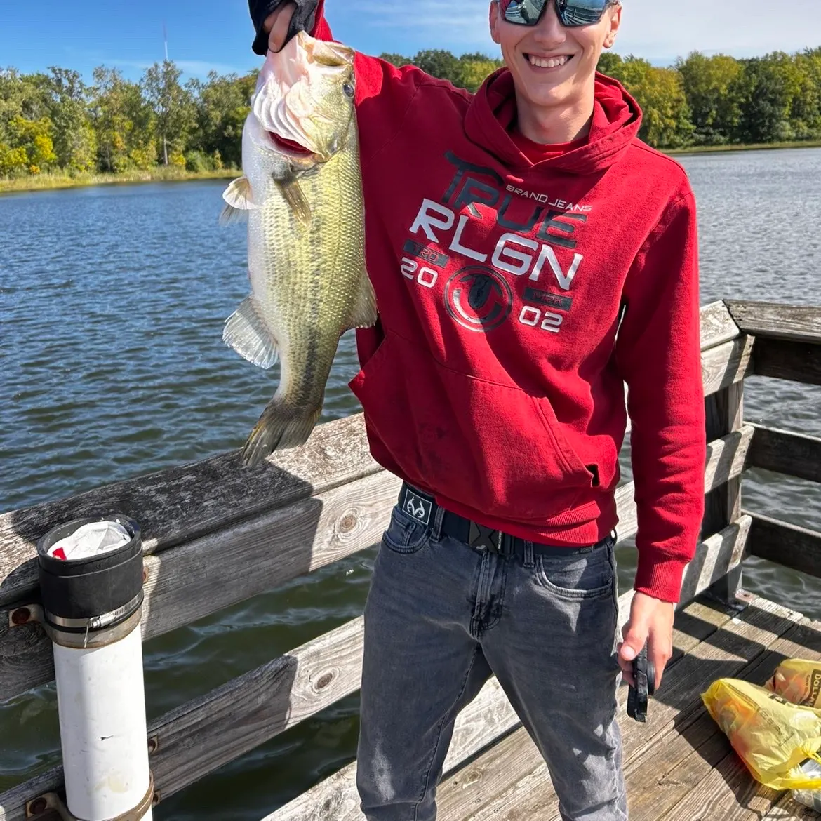 Largemouth bass caught on Fishbrain