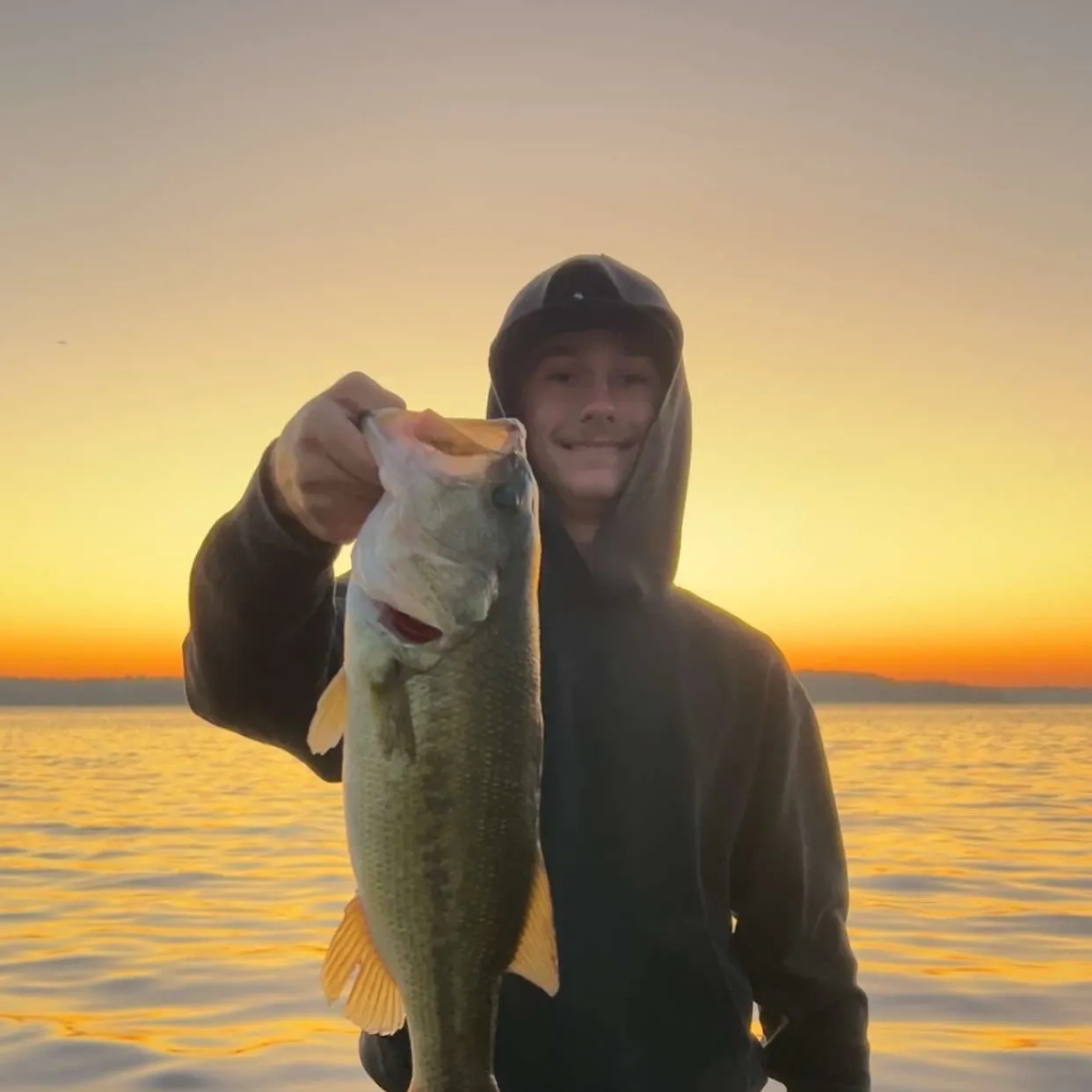 Largemouth bass caught on Fishbrain