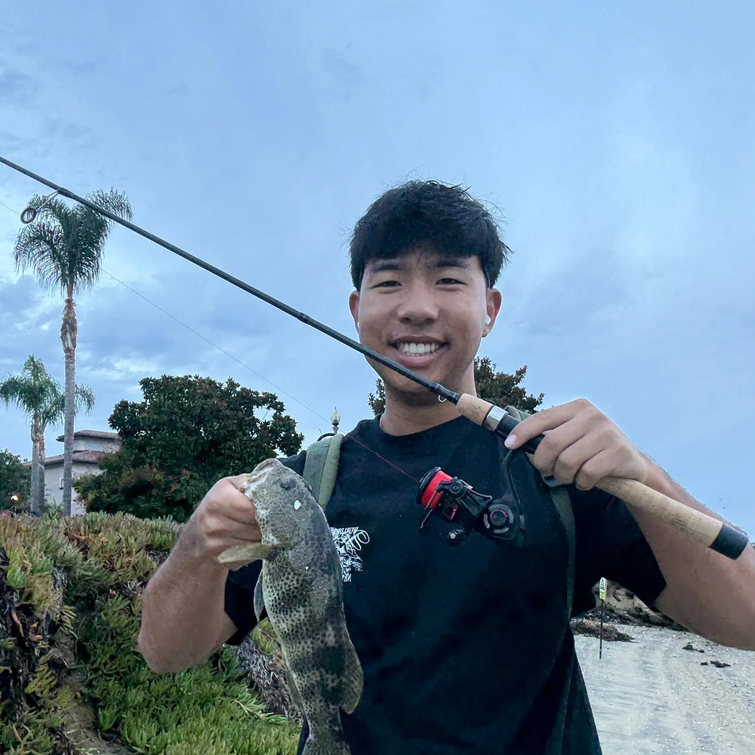 Spotted sand bass caught on Fishbrain
