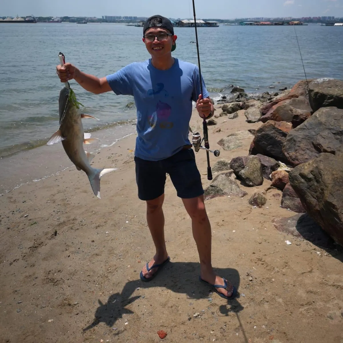 Giant sea catfish caught on Fishbrain