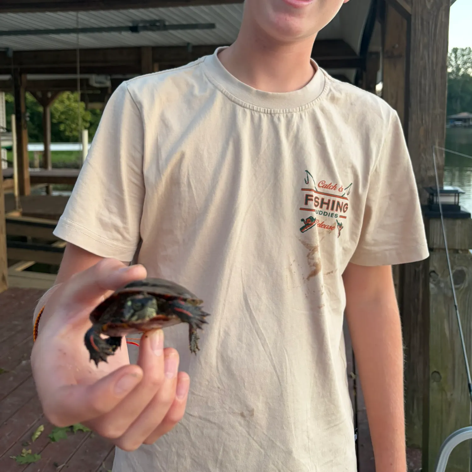 Pond slider turtle caught on Fishbrain