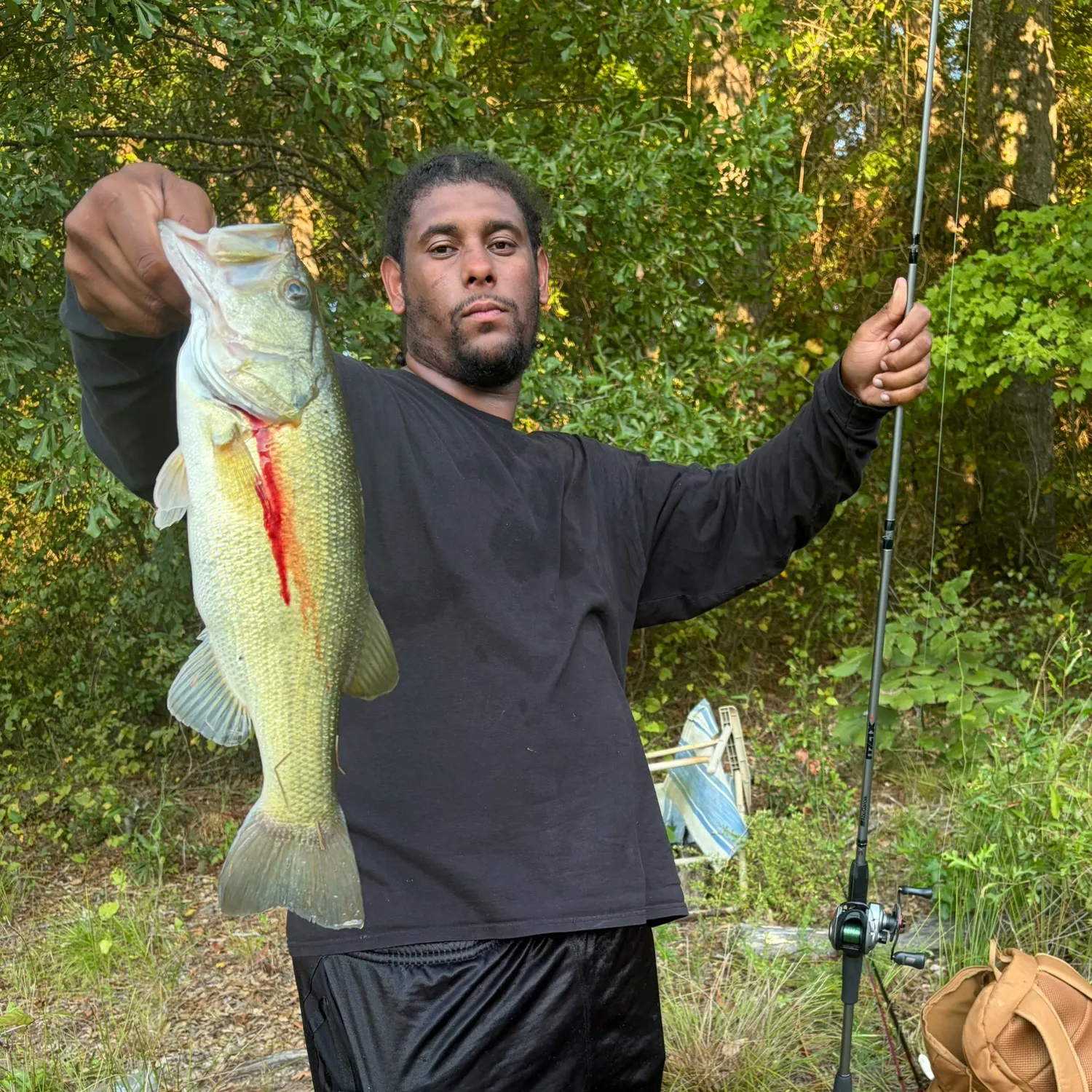 Largemouth bass caught on Fishbrain