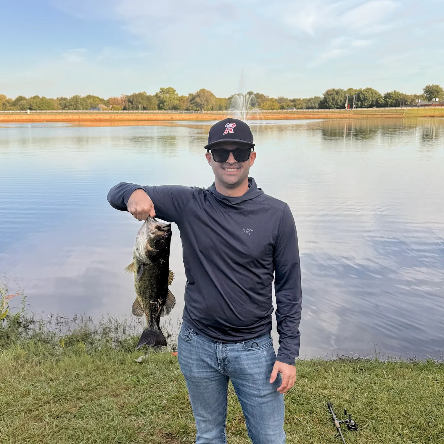 Largemouth bass caught on Fishbrain
